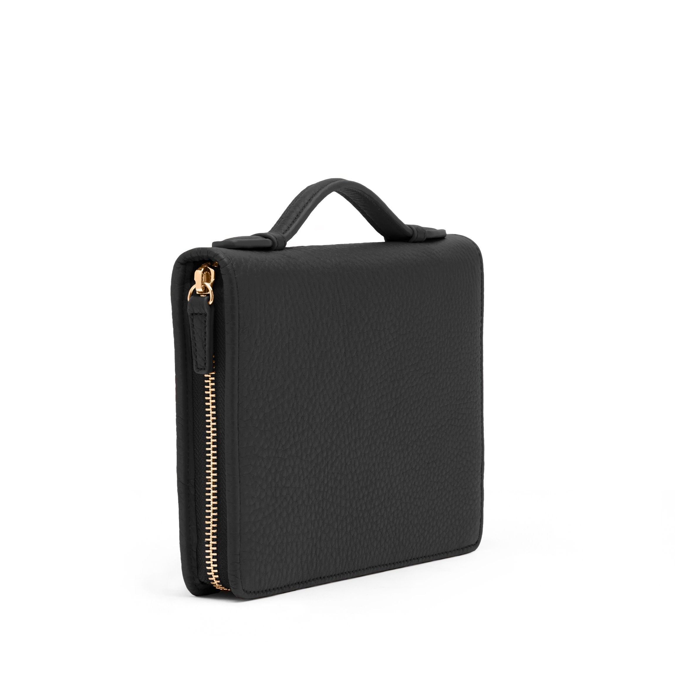 Family Passport Holder | Full Grain Leather Black Pebble