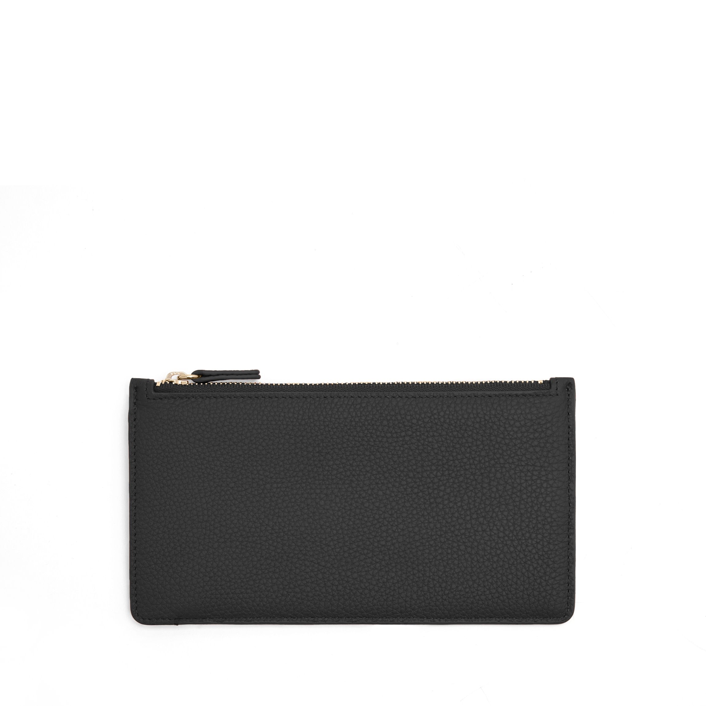 Highland Slim Horizontal Wallet | Full Grain Leather Black Pebble