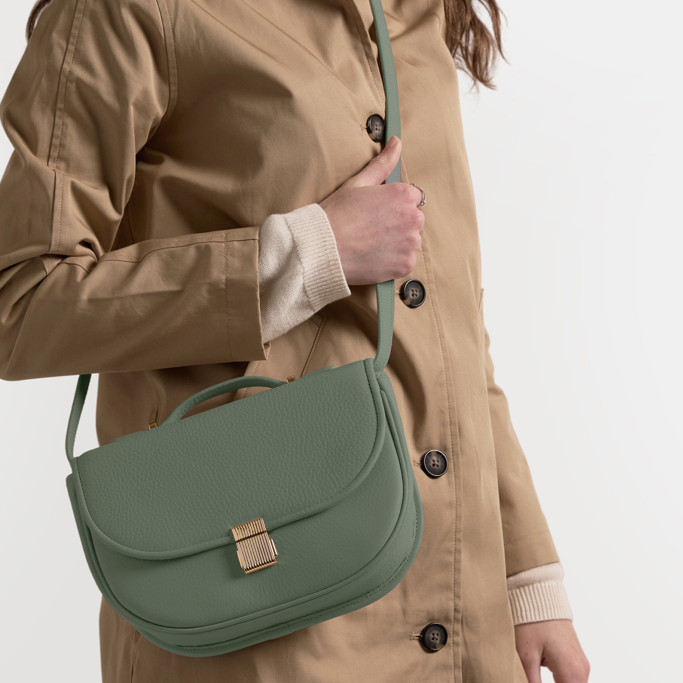 Katy Medium Saddle Bag | Full grain leather, classic crossbody