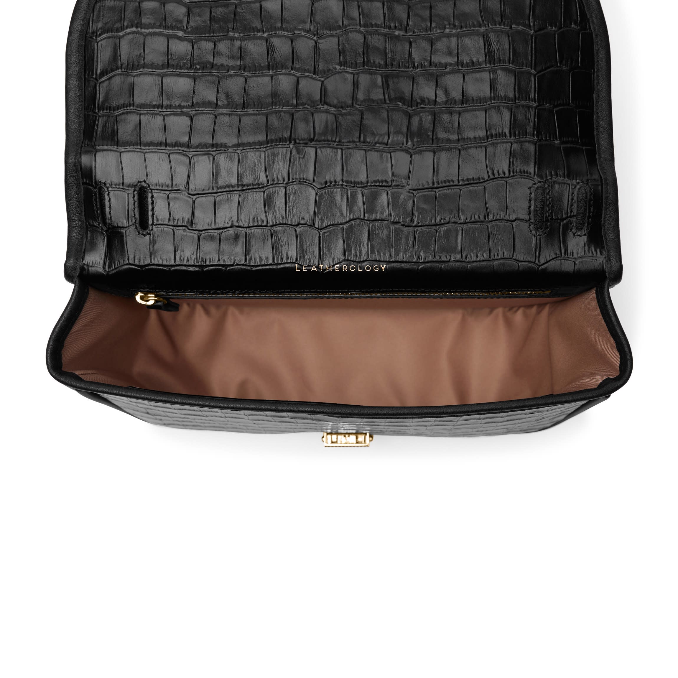 carol silver leather mini backpack with central zip Katy Medium Saddle Bag