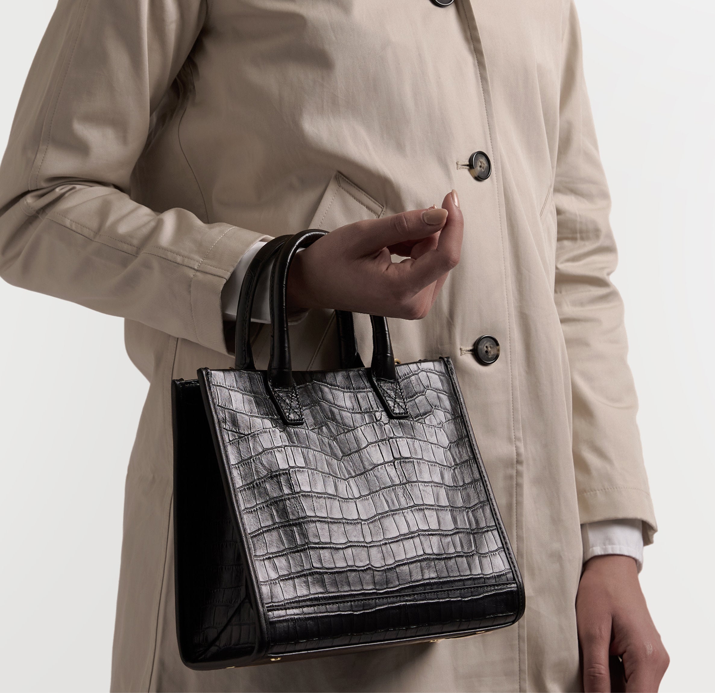 Kress Mini Top Handle Bag | Full grain leather, chic structured