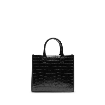 Leatherology Kress Mini Top Handle Bag Black Croc