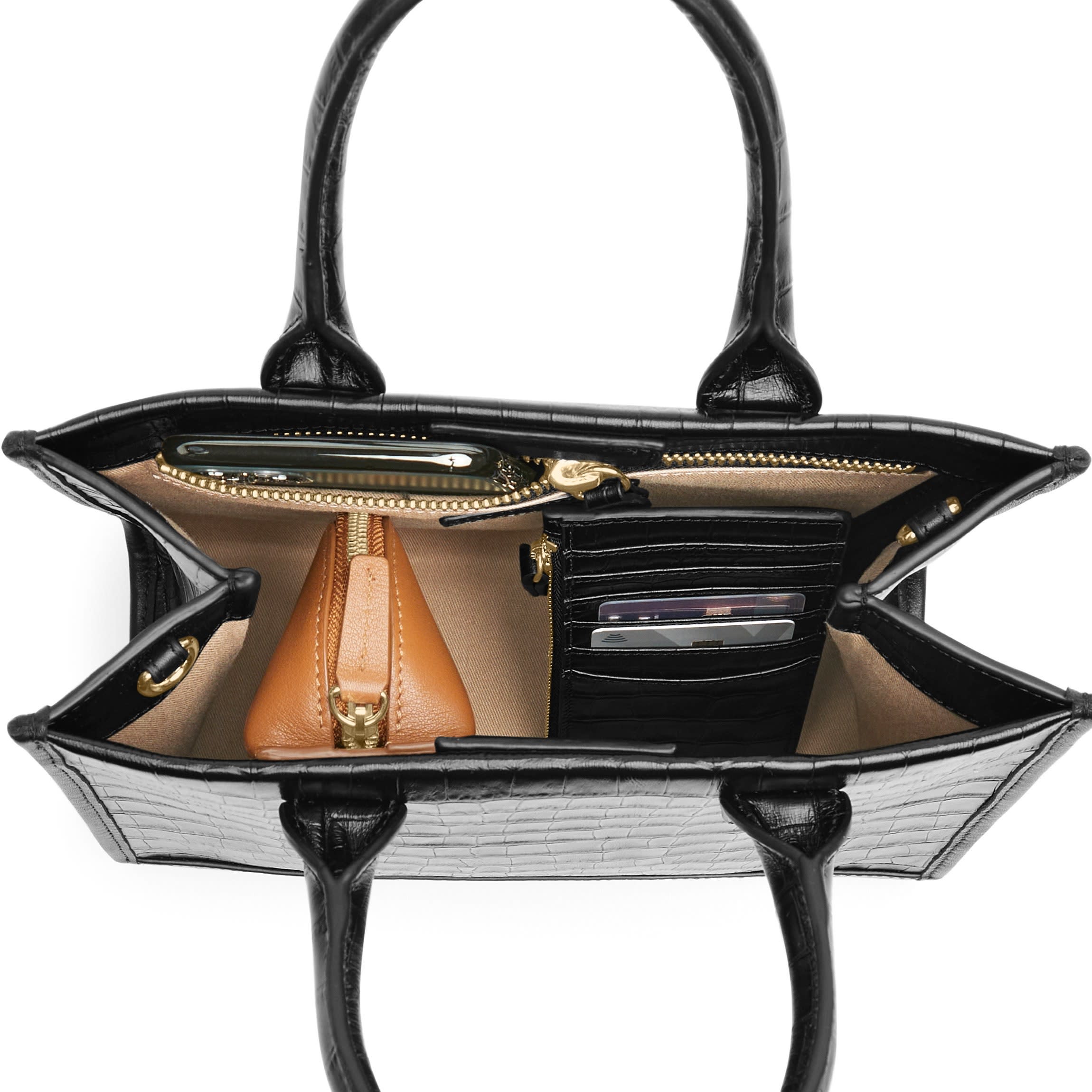 Kress Mini Top Handle Bag | Full Grain Leather, Chic Structured