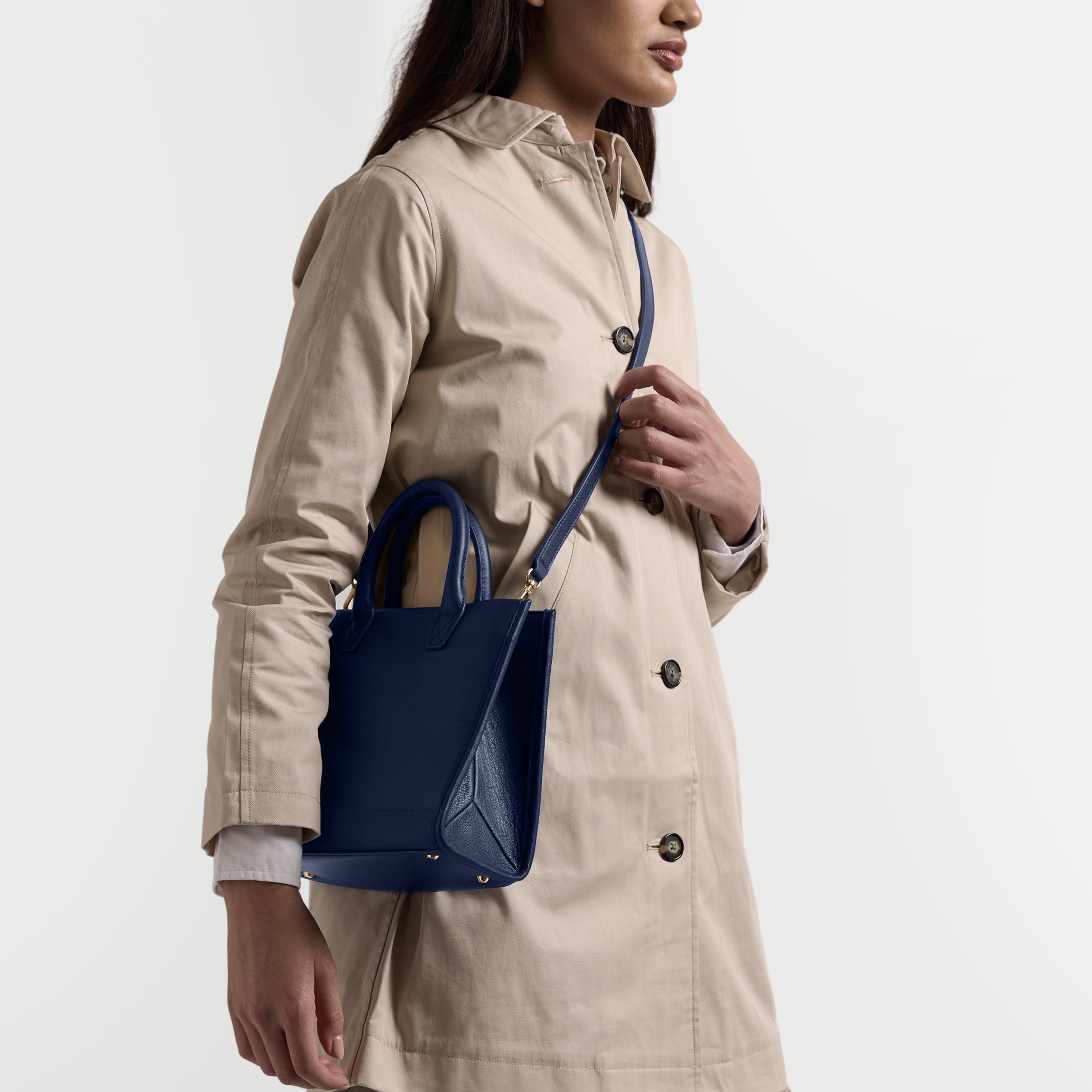 Kress Mini Top Handle Bag | Full grain leather, chic structured