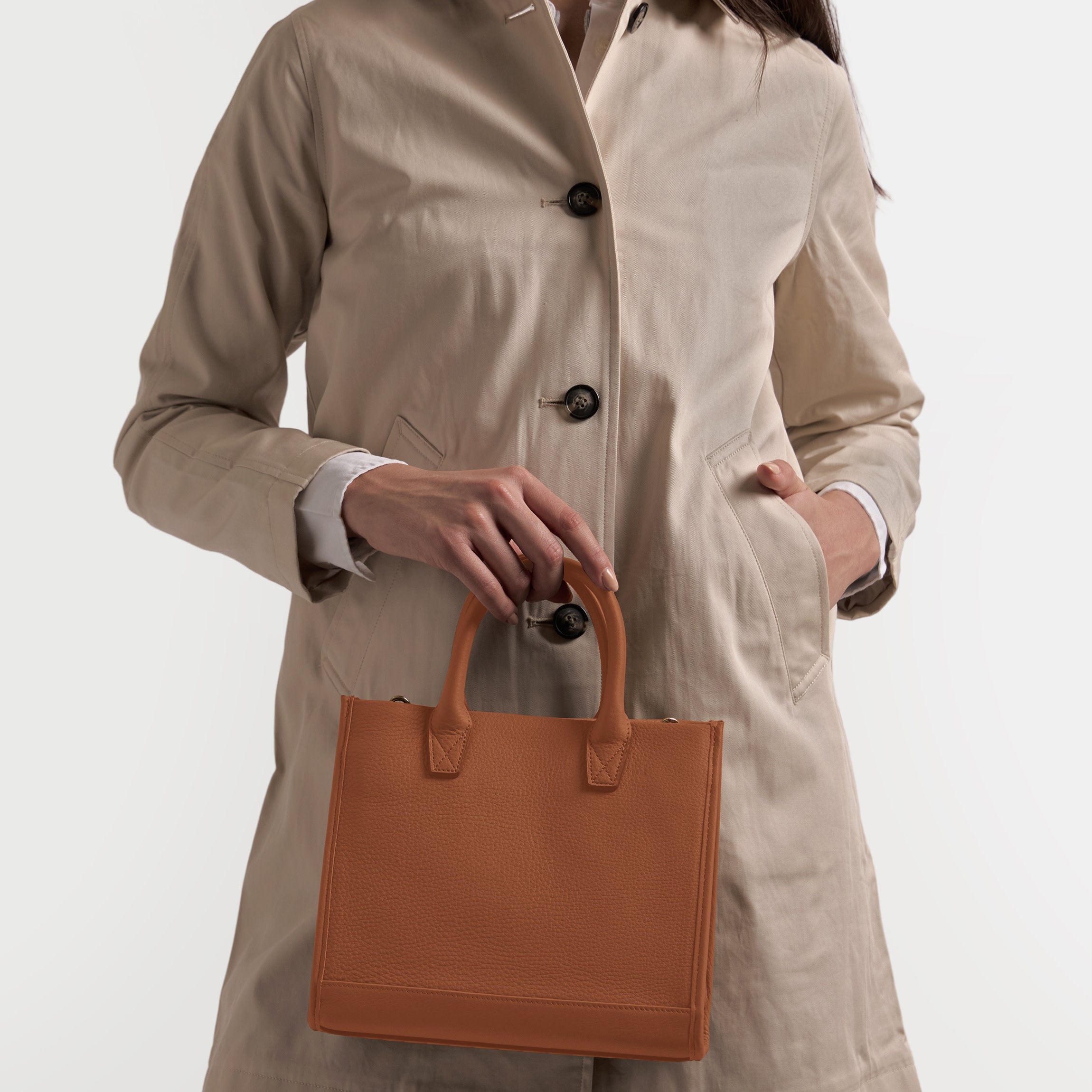 Kress Mini Top Handle Bag | Full Grain Leather, Chic Structured