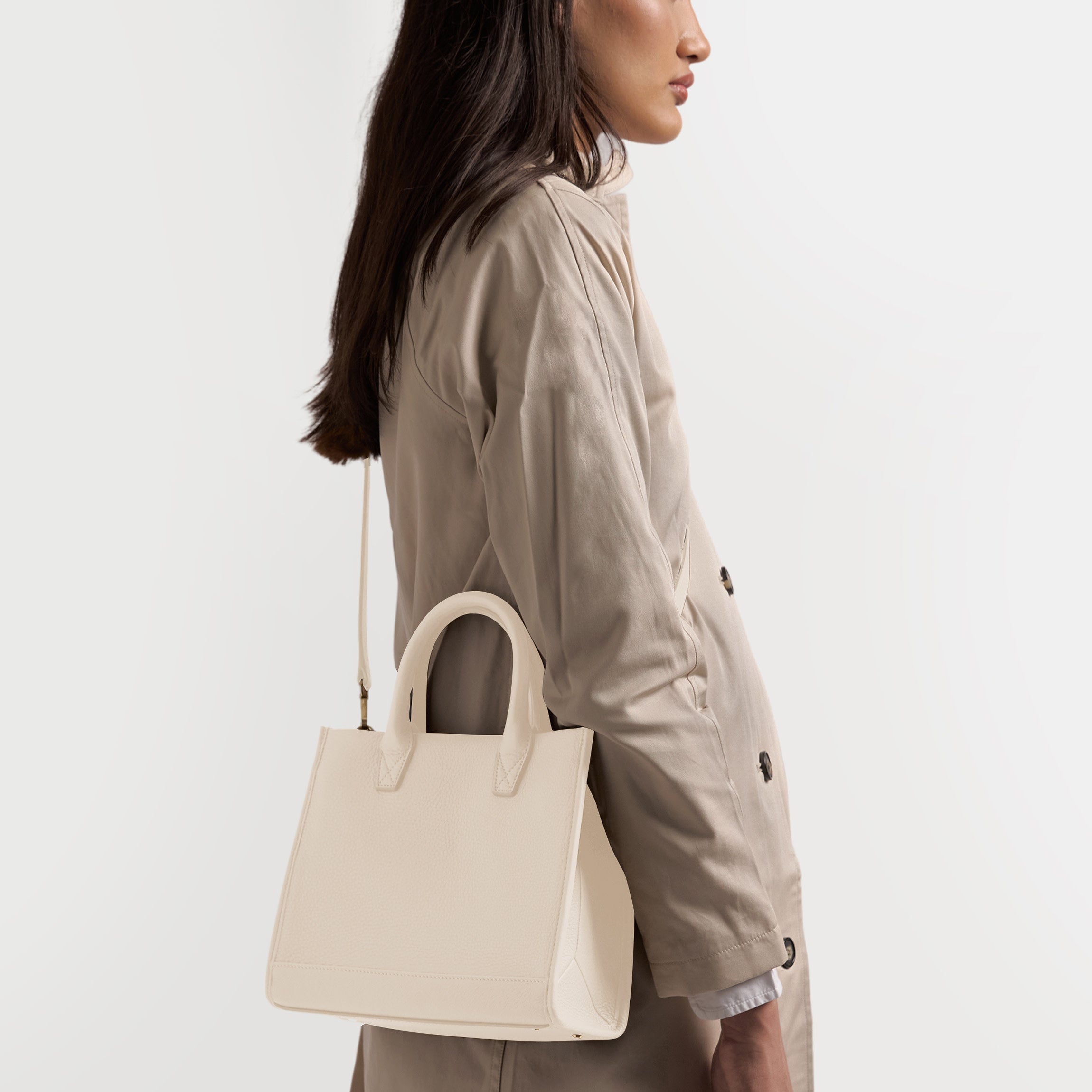 Kress Mini Top Handle Bag | Full grain leather, chic structured