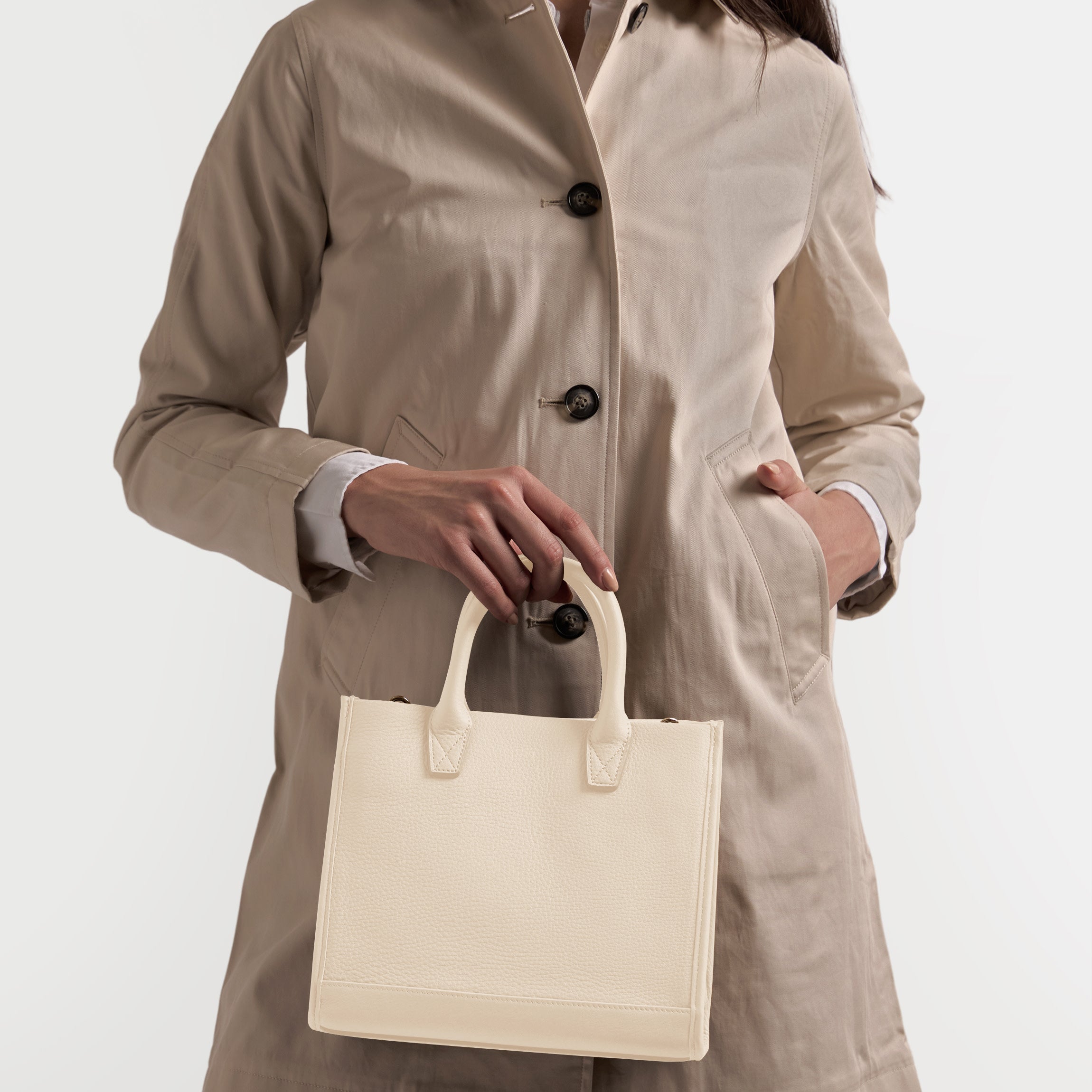 Kress Mini Top Handle Bag | Full grain leather, chic structured