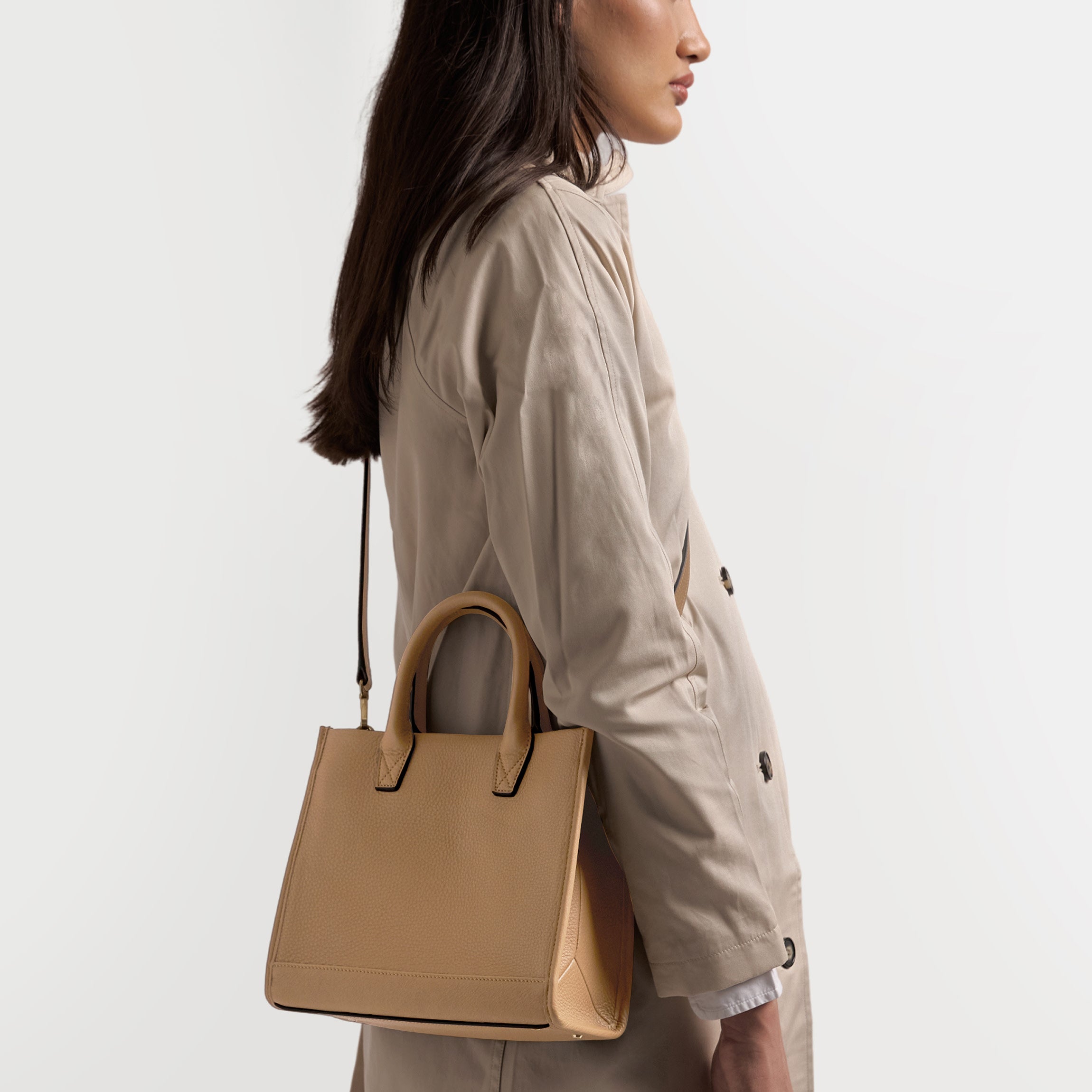 Kress Mini Top Handle Bag | Full grain leather, chic structured