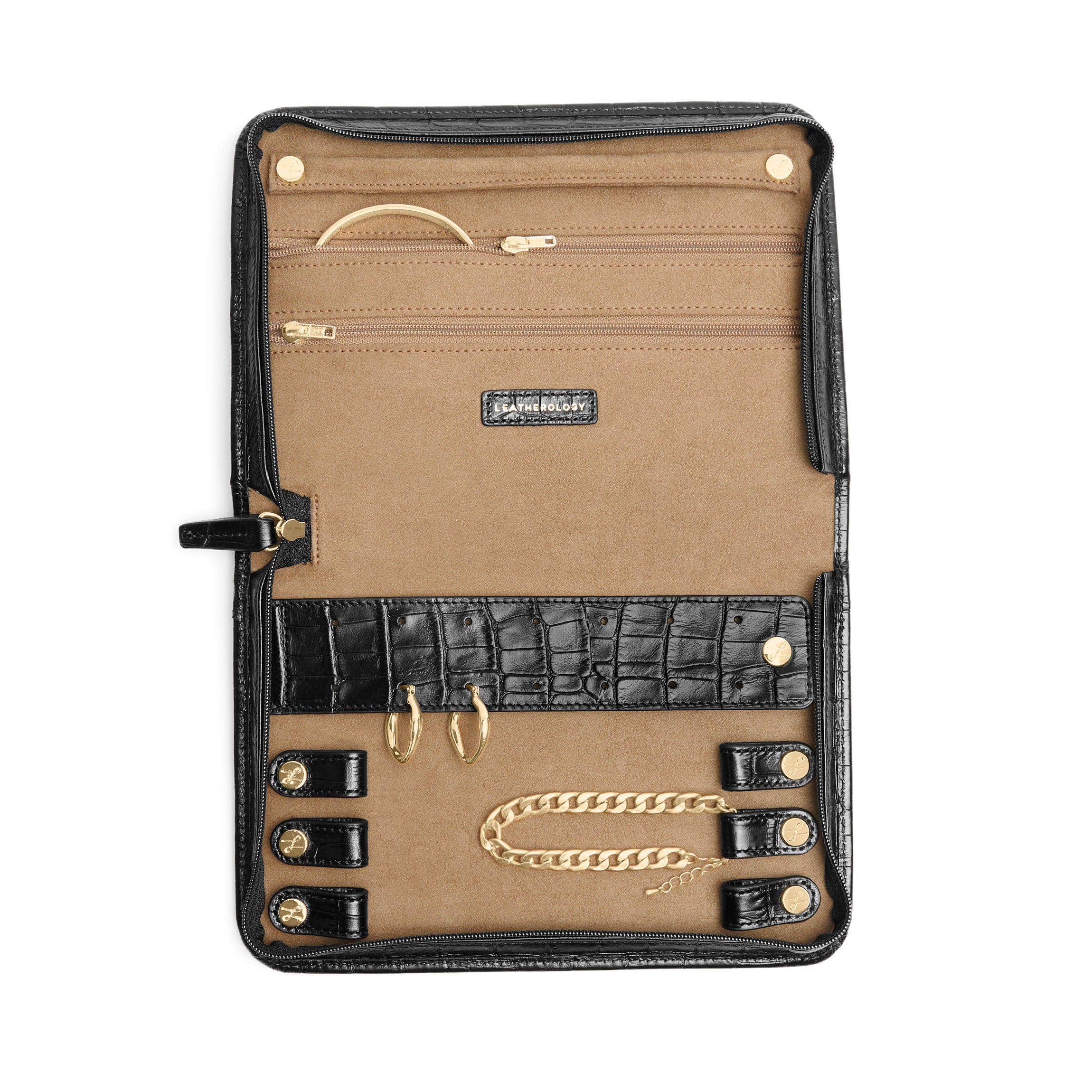 Large Jewelry Case | Full grain leather, secure jewelry storage