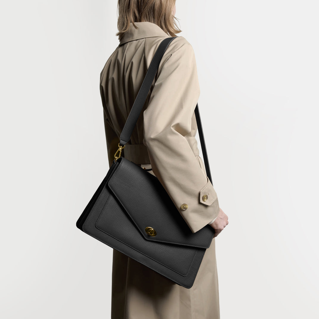 Large Willow Work Bag Black Pebble