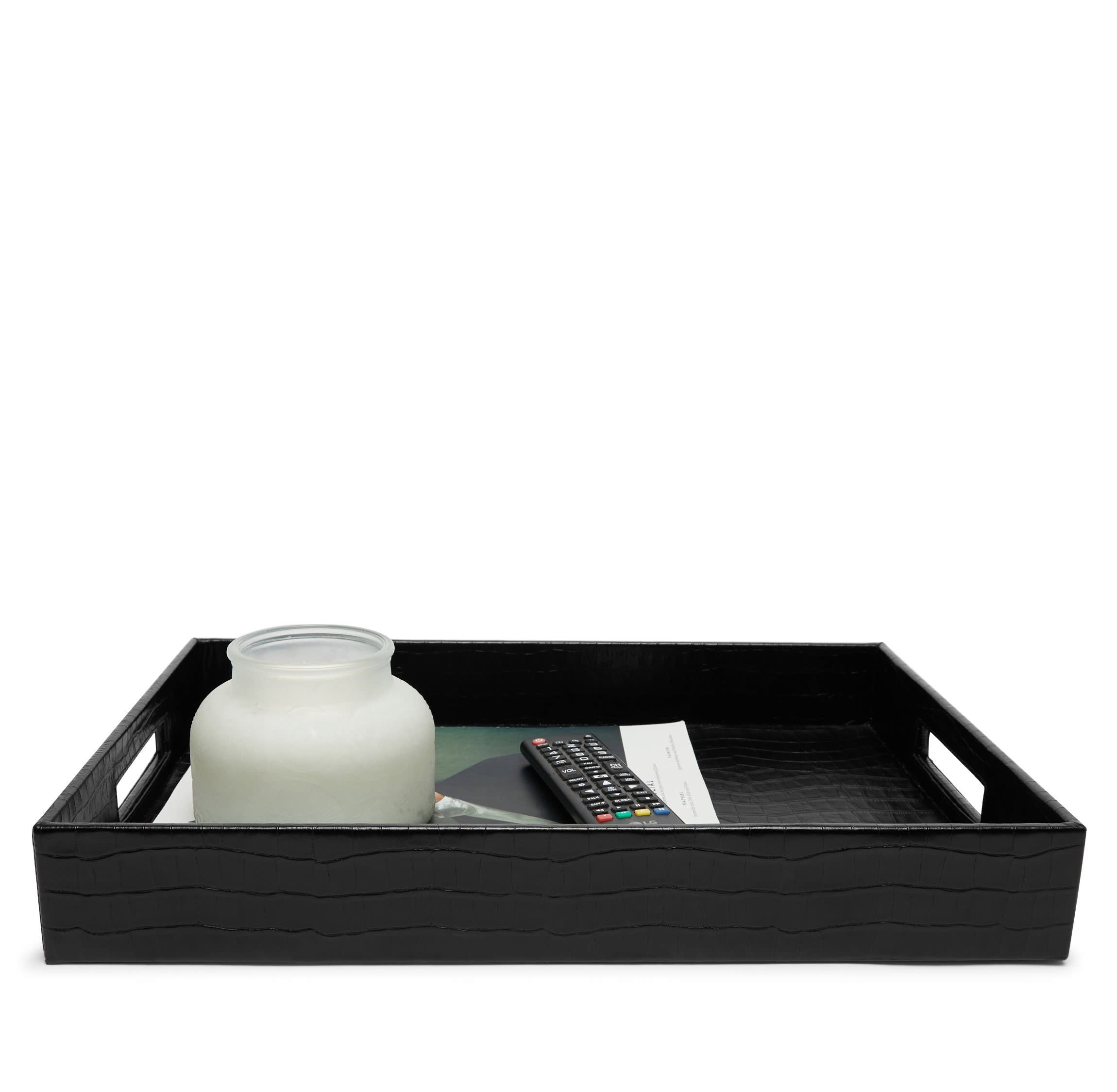 Leather-Decorative-Tray-Black-