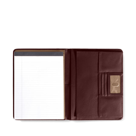 Left Handed Deluxe Folio | Full grain leather, tailored left-hand