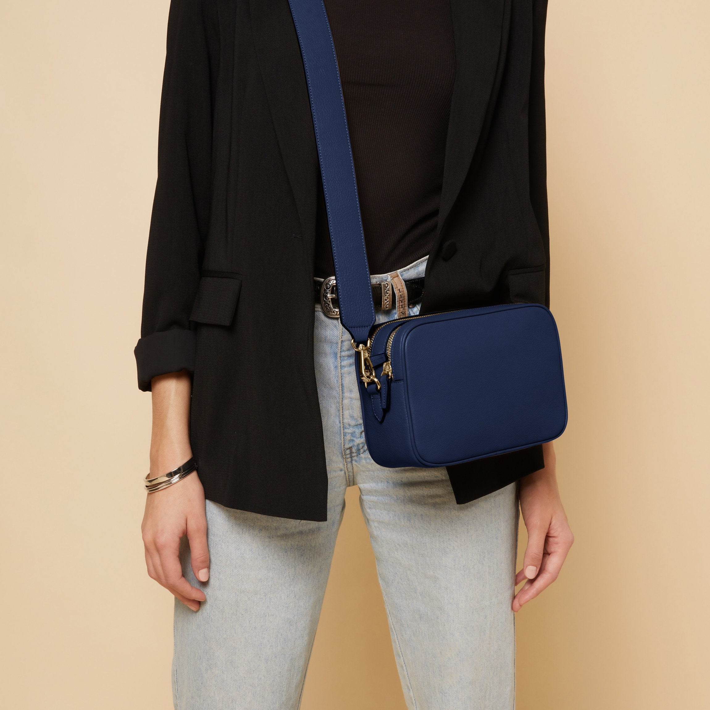 Meadow Double Zip Camera Bag | Full grain leather, secure camera