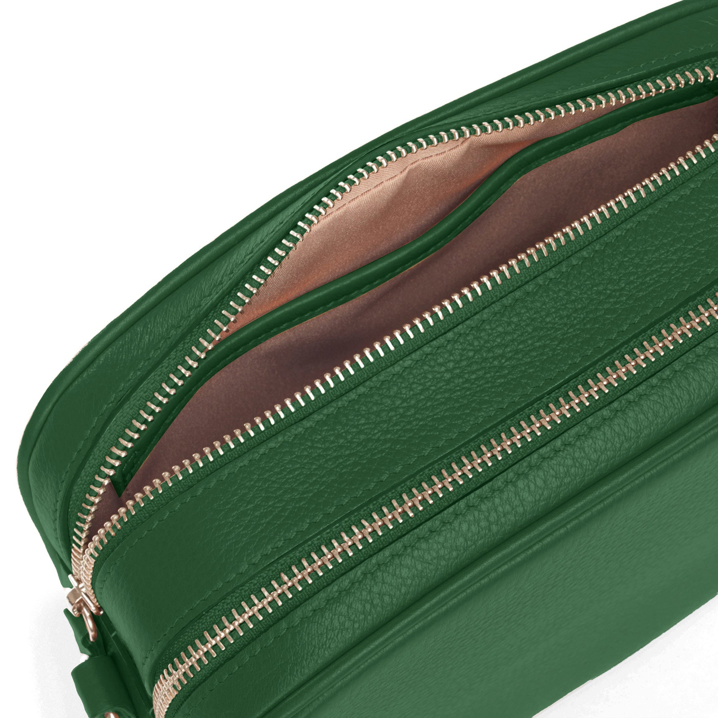 BRIEFING LANCE2 MOS GREEN USA製 w/PAD Meadow Double Zip Camera Bag | Full Grain Leather, Secure Camera