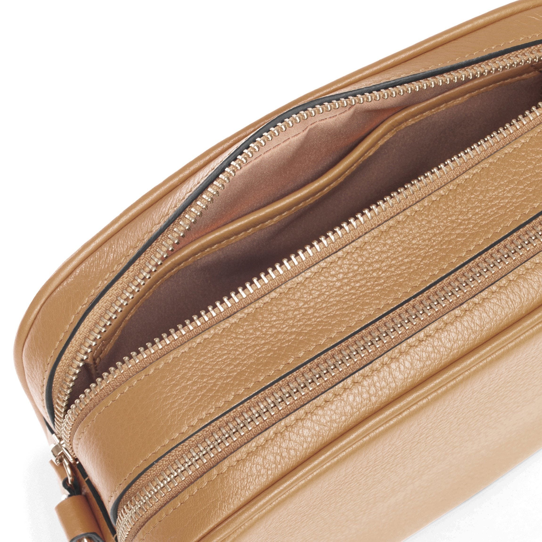 Meadow Double Zip Camera Bag | Full grain leather, secure camera