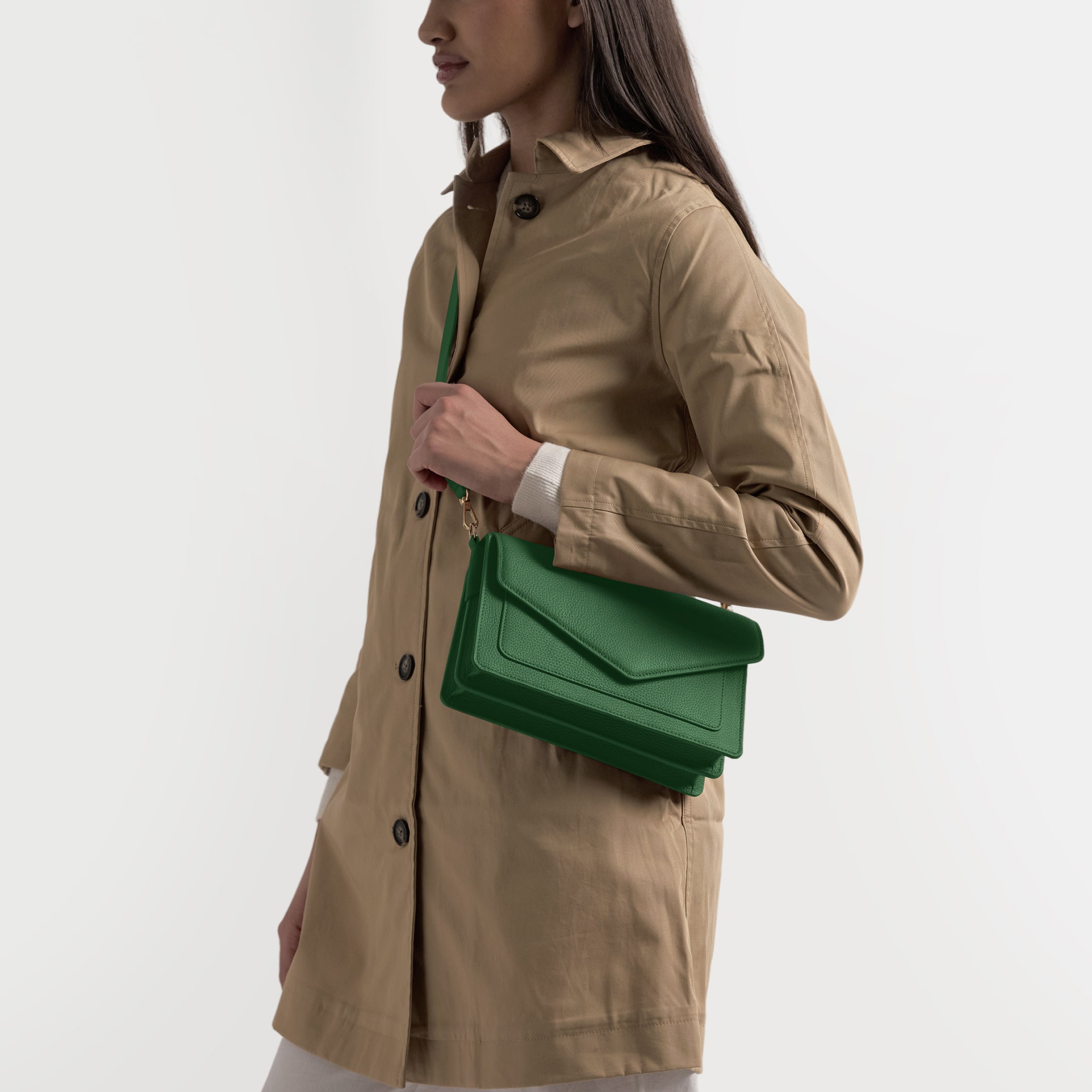 TODAYFUL 】Leather Wrap Bag Green