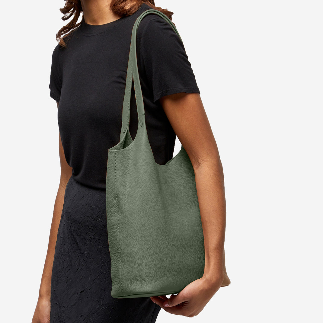 Mia Large Shopper Tote- on figure -Moss-039-414-2