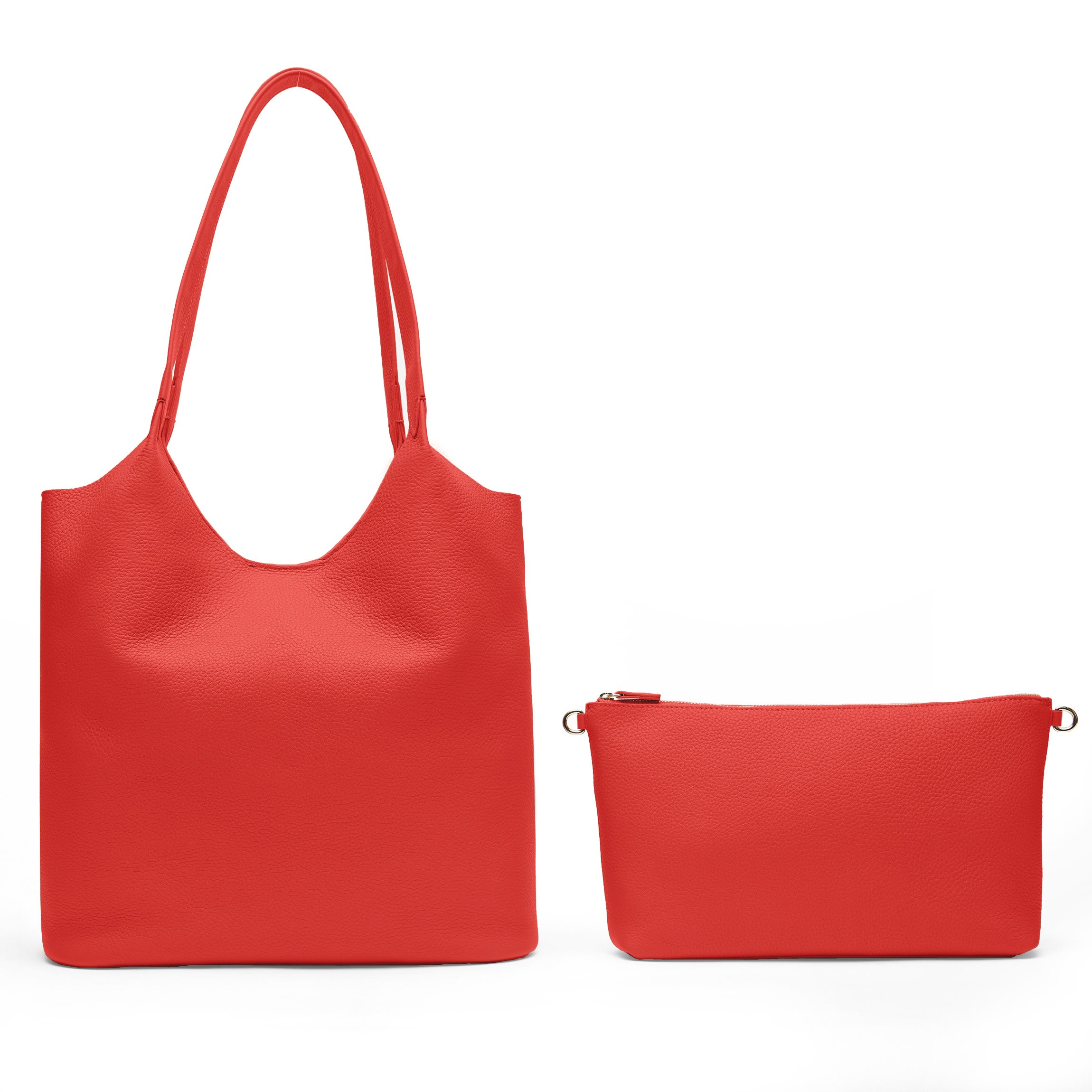 Mia Large Shopper Tote | Full Grain Leather Buoy Red – Leatherology