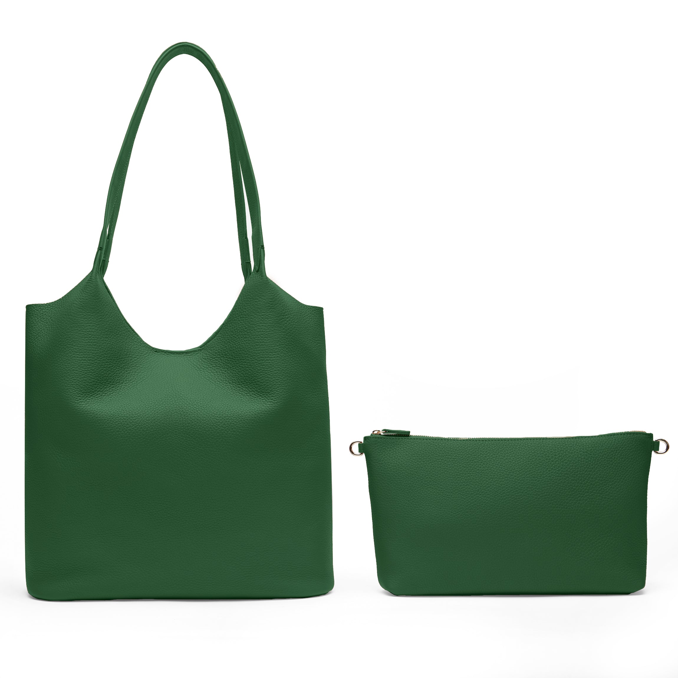 Mia Large Shopper Tote | Full Grain Leather Fairway Green 