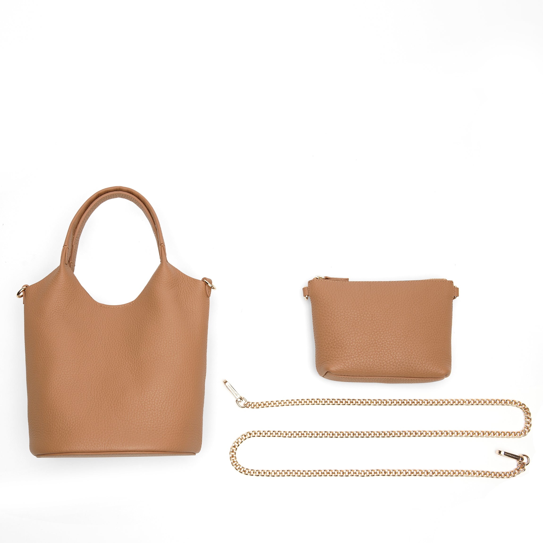 Mia Small Bucket Tote | Full Grain Leather Camel – Leatherology