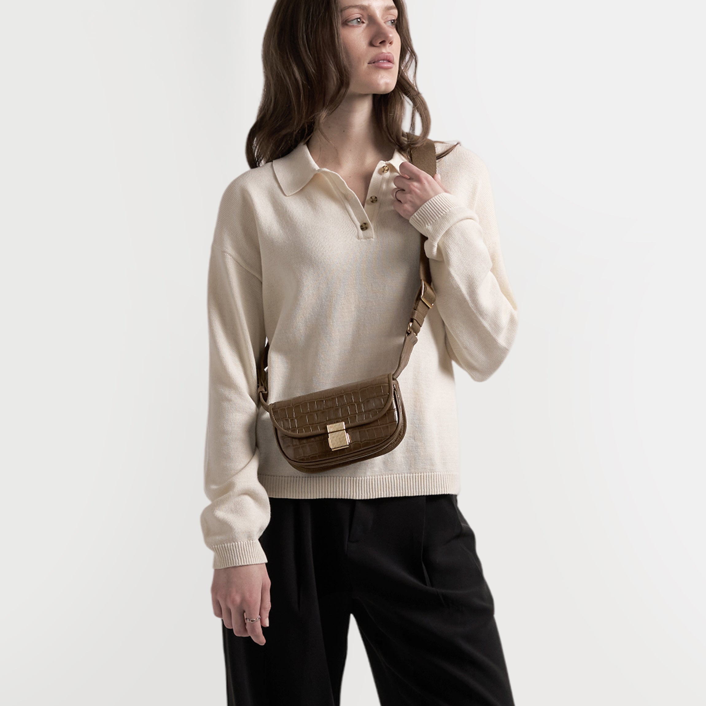 Katy Mini Belt Bag | Full grain leather, compact hands-free style