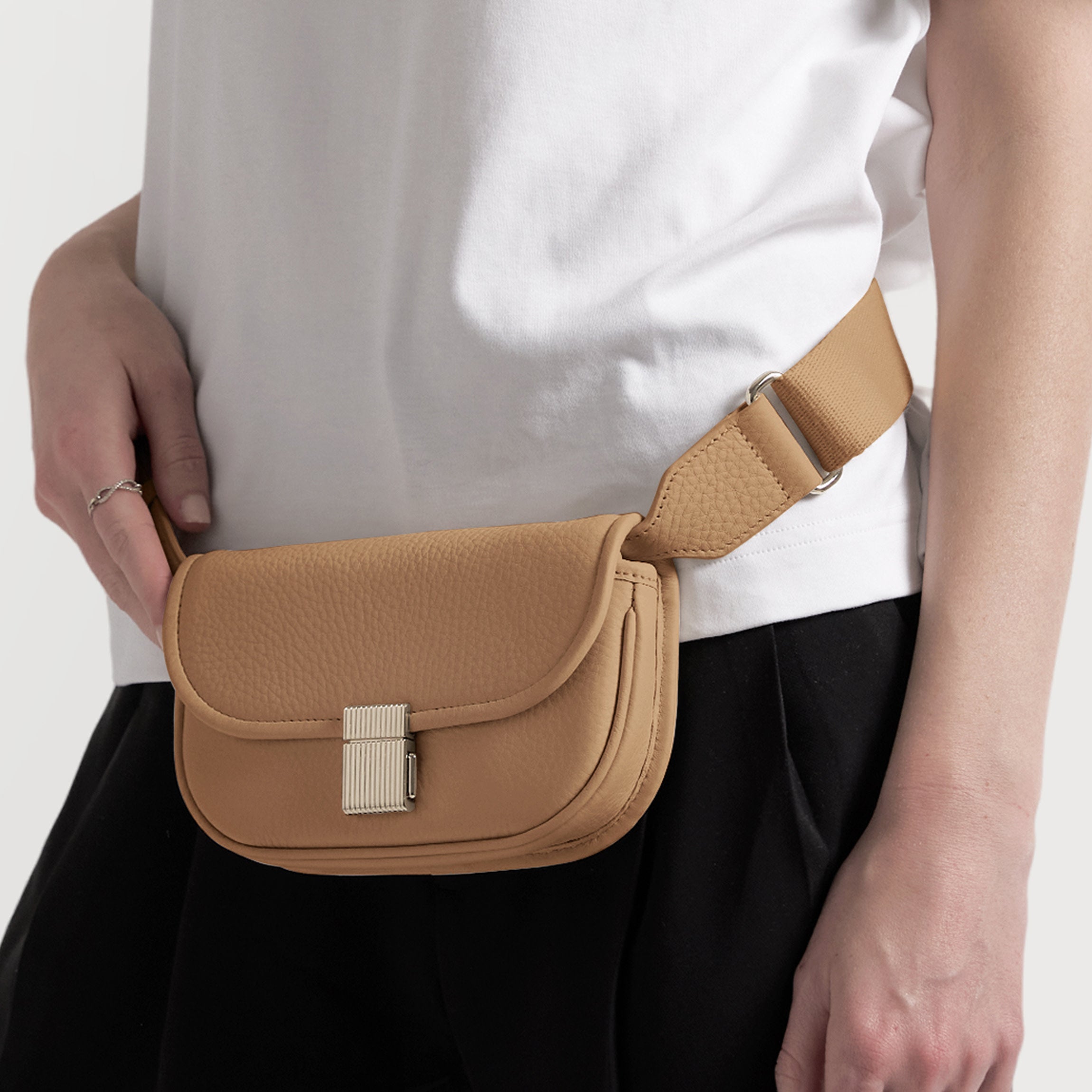 Katy Mini Belt Bag | Full grain leather, compact hands-free style