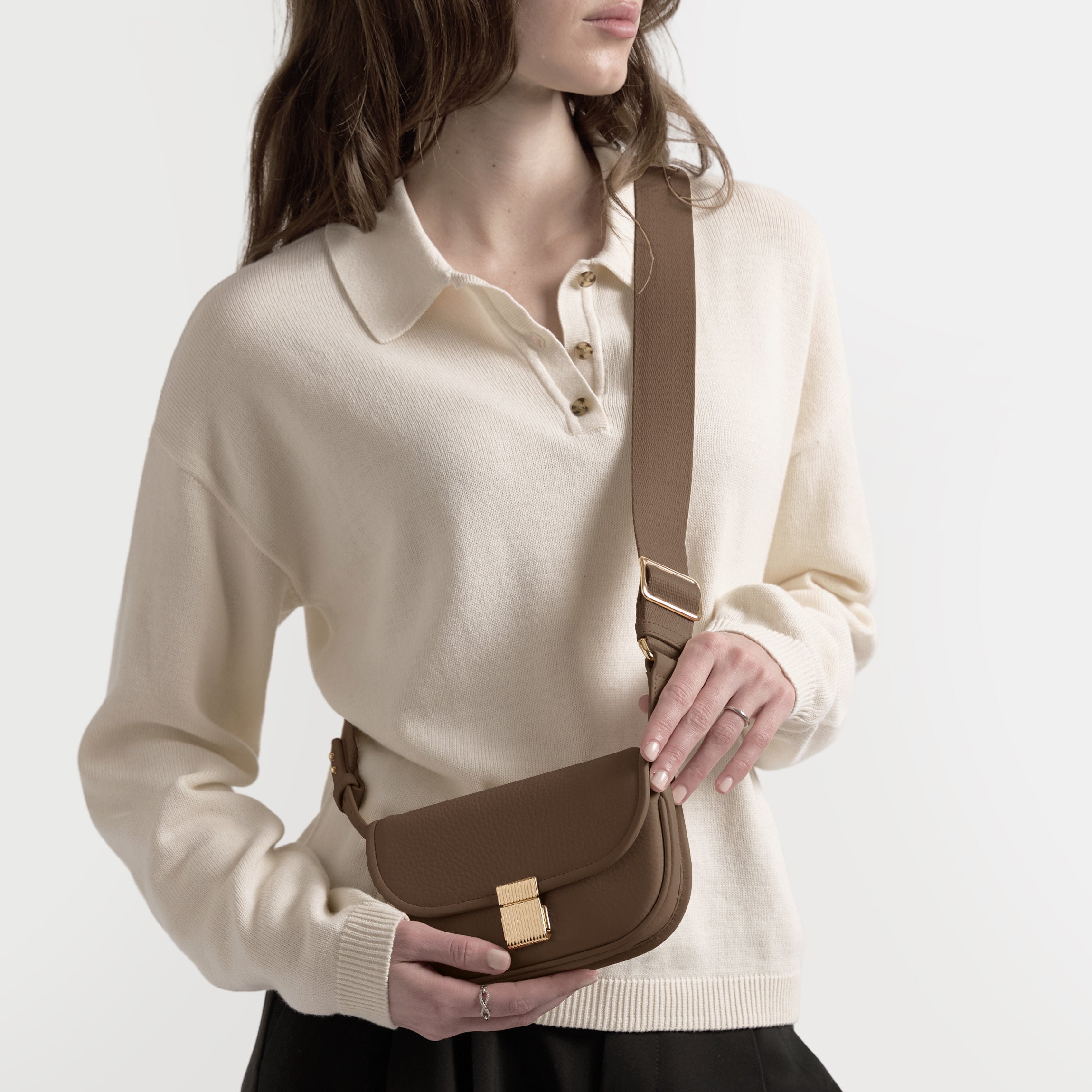 Katy Mini Belt Bag | Full grain leather, compact hands-free style
