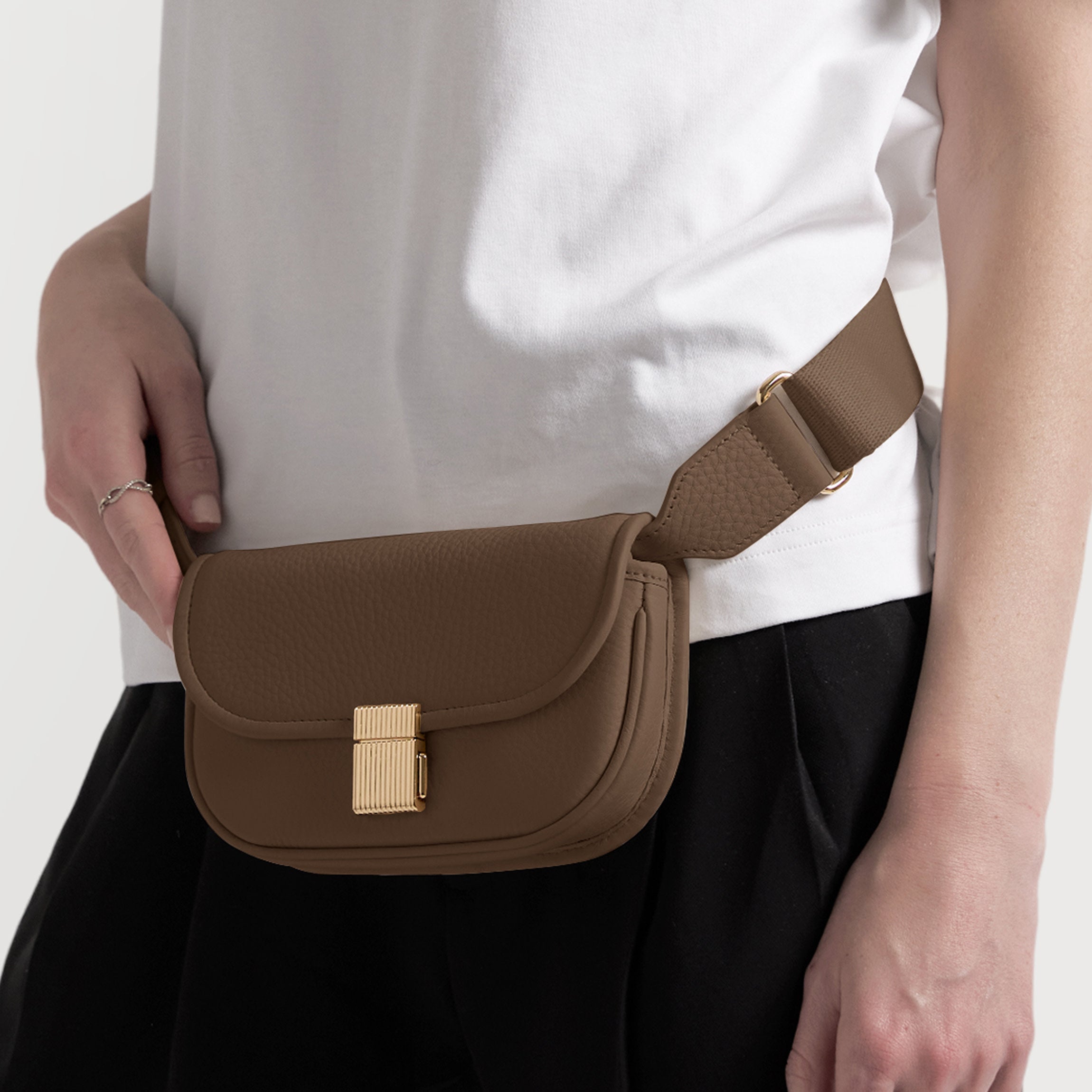 Katy Mini Belt Bag | Full grain leather, compact hands-free style