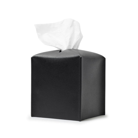 Modern Upright Tissue Box Holder | Full Grain Leather, Sleek Home