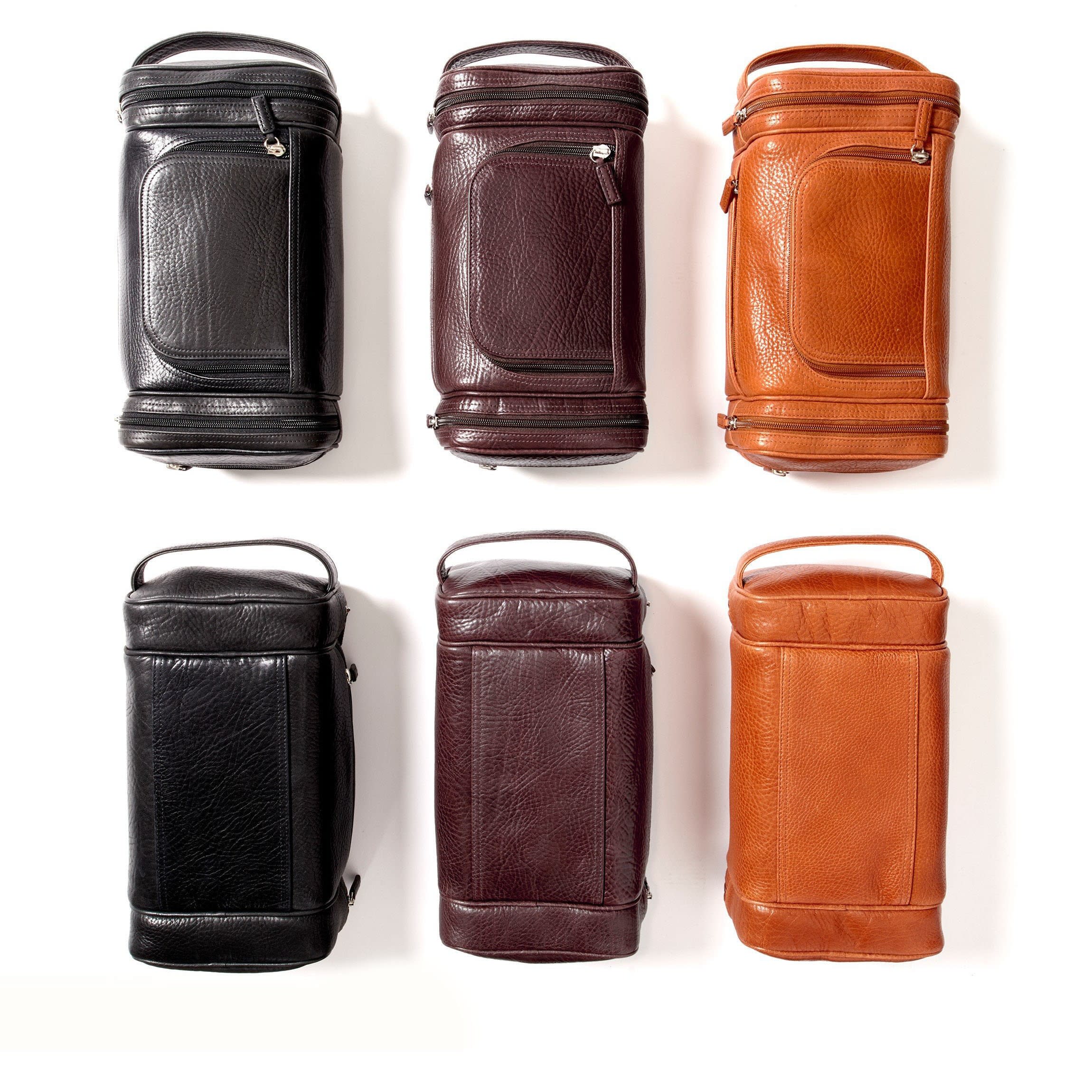 LOMEI LEATHER WORKS Small Multi Pouch Multi Pocket Toiletry Bag 