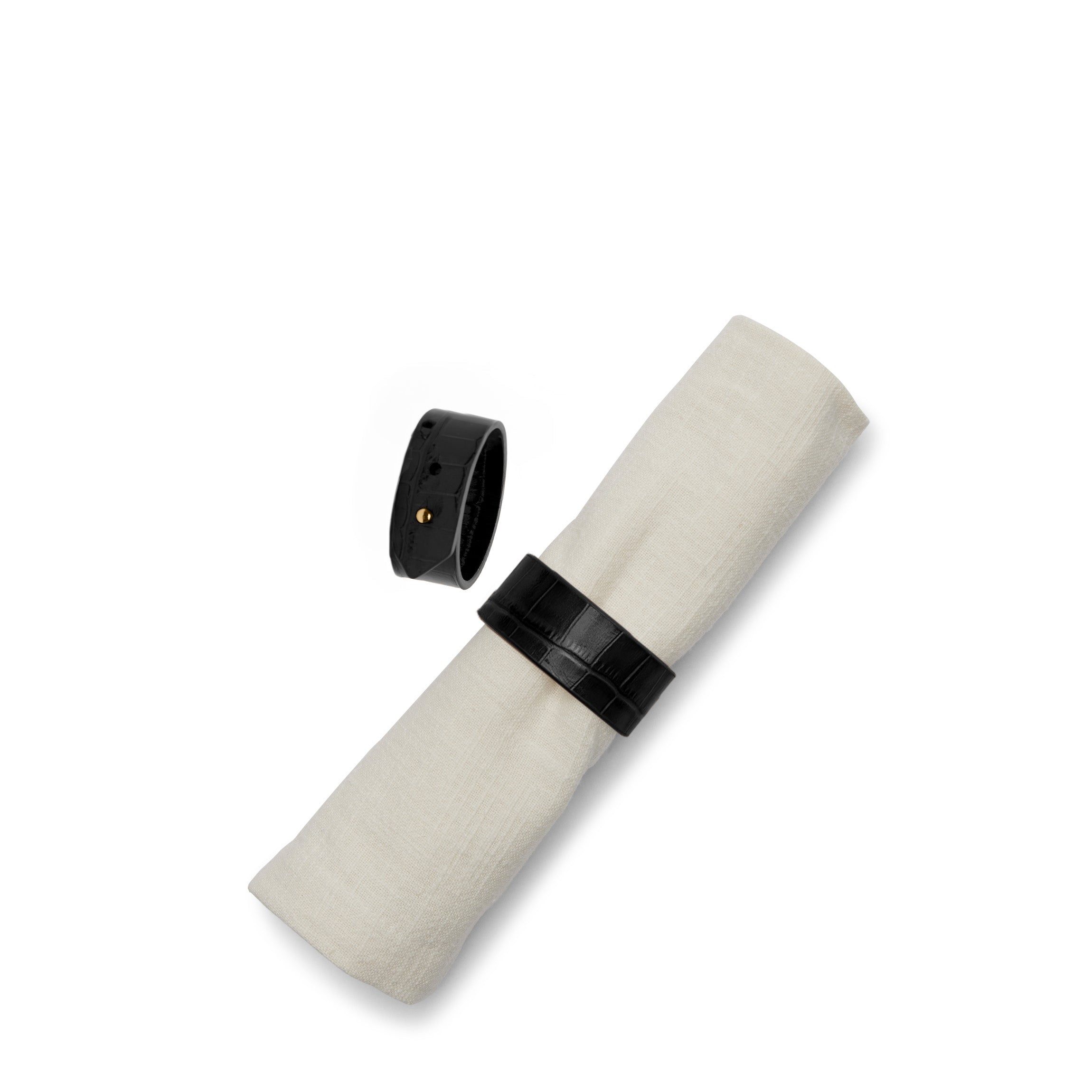 Modern Napkin Rings, Set of 2 | Full grain leather, refined table ...