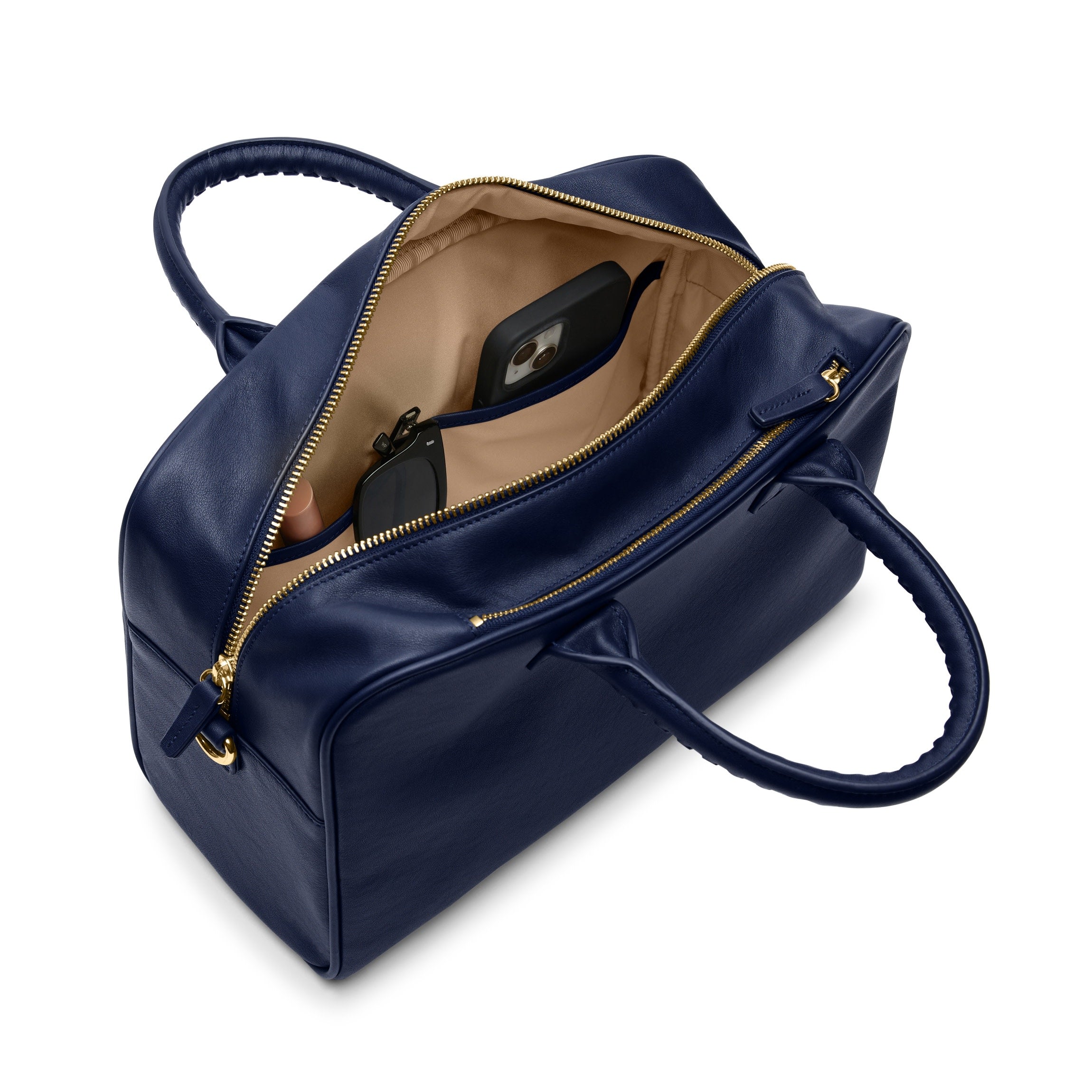 CHRISTIAN OLSEN ネイビー ハンドバッグ SETUP7｜YOUNG&OLSEN/EMBOSSED LEATHER D TOTE S トートバッグ 日本製