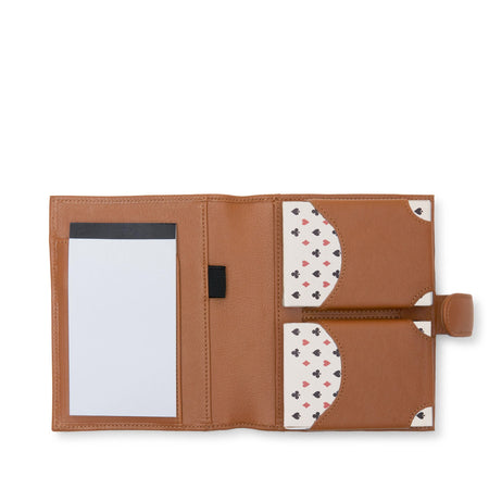 Playing Card Case Notepad Cognac