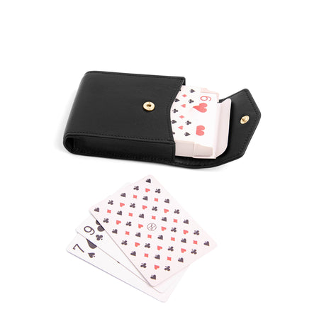 Portable Single Playing Card Case | Full grain leather, compact