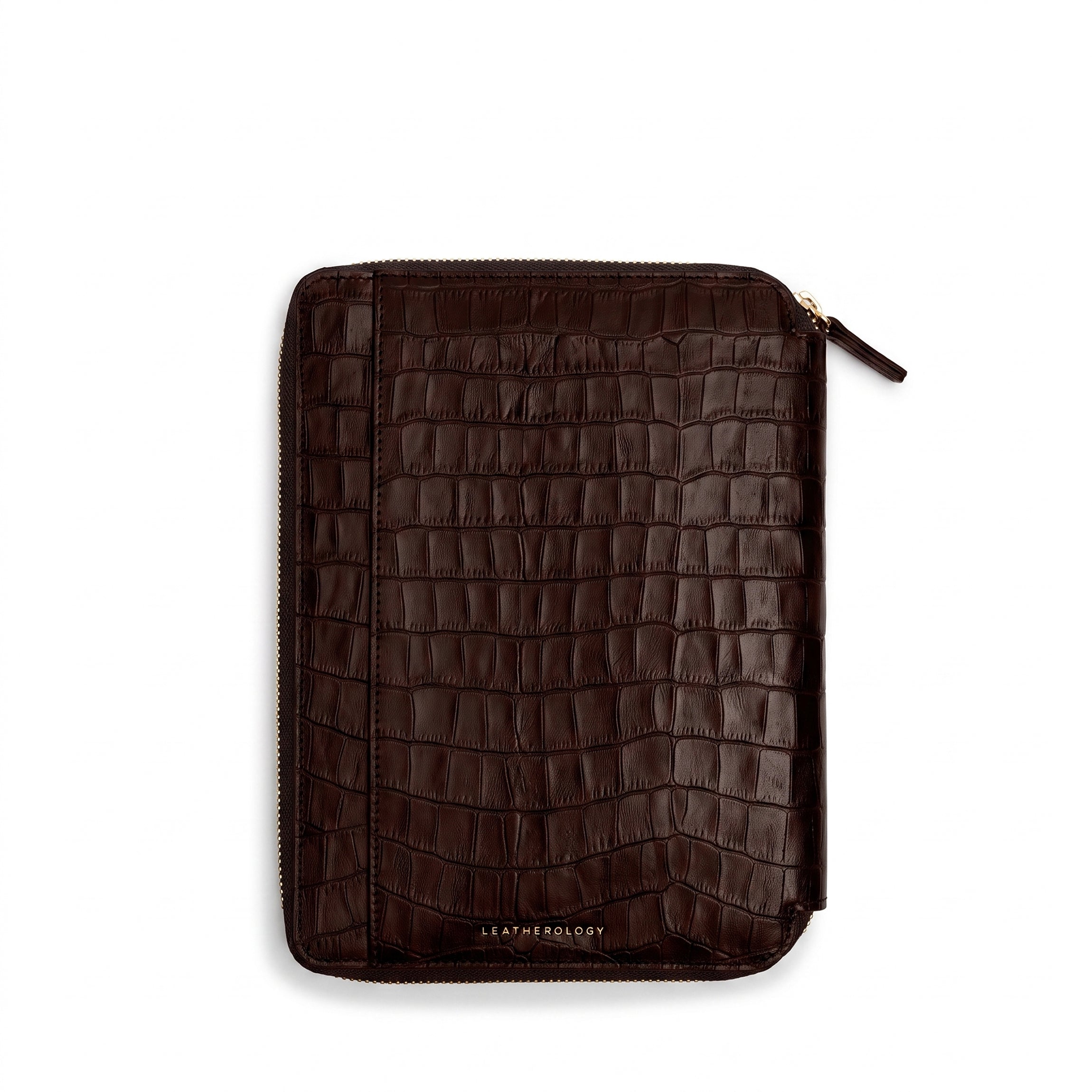 A5 Zippered Spiral Journal | Full Grain Leather, Sleek Notebook