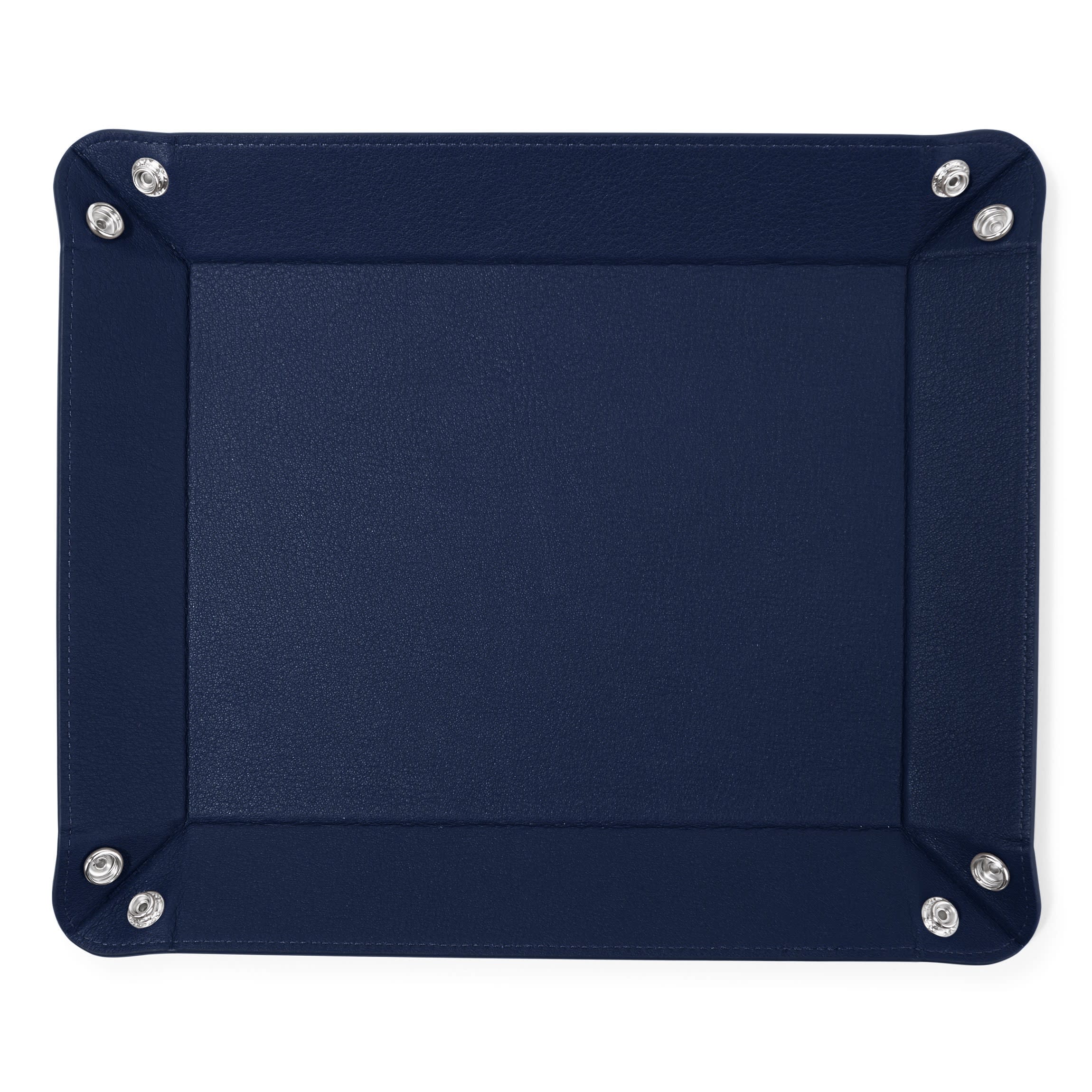 QUARKZMAN Plateau à Dés Pliable Magnétique En Cuir PU Et Velours - Cyan - 21x12x3.4 Cm - Pour Jeux De Société, D&D, Rangement Accessoires