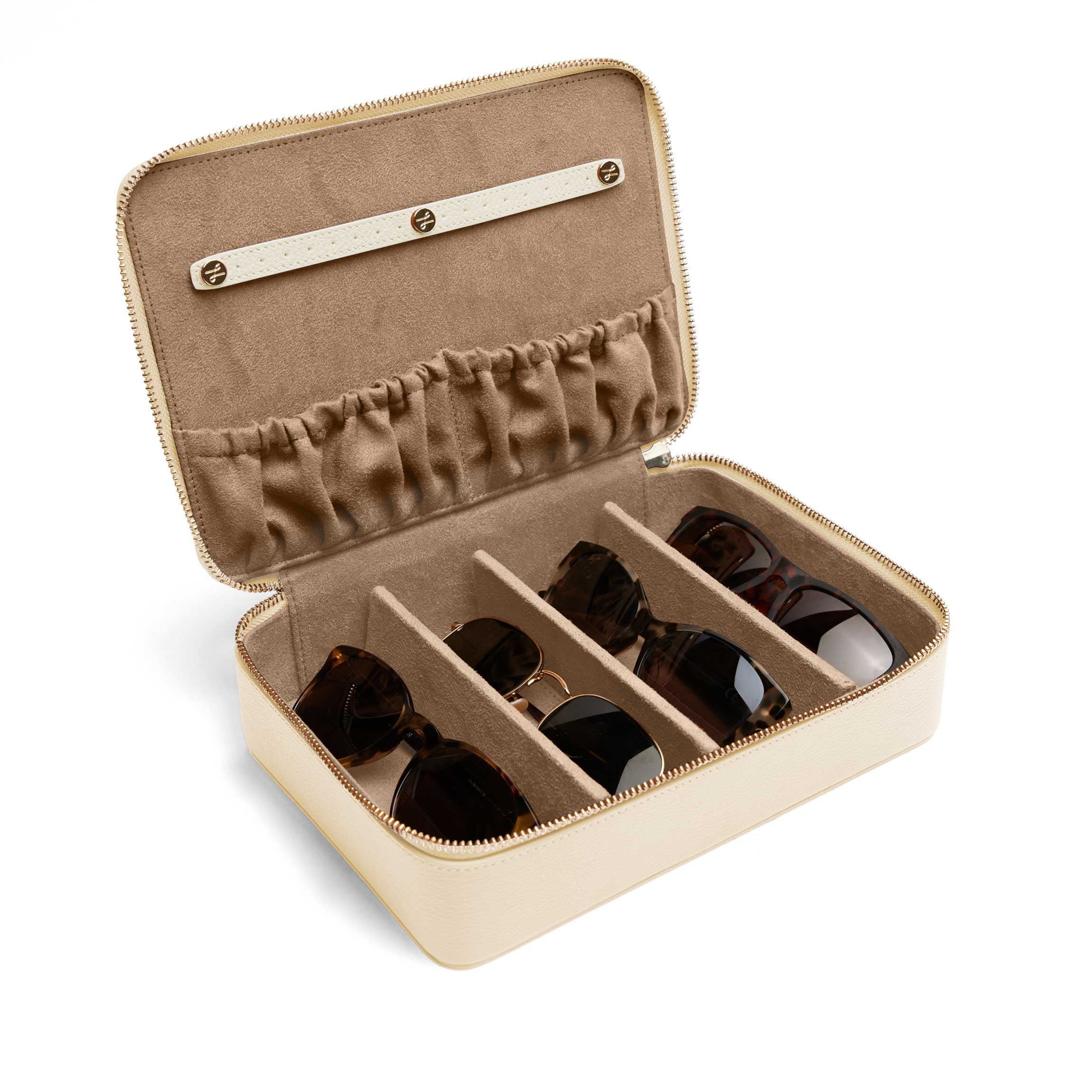 Multi Sunglass Zip Case | Full grain leather, organized eyewear