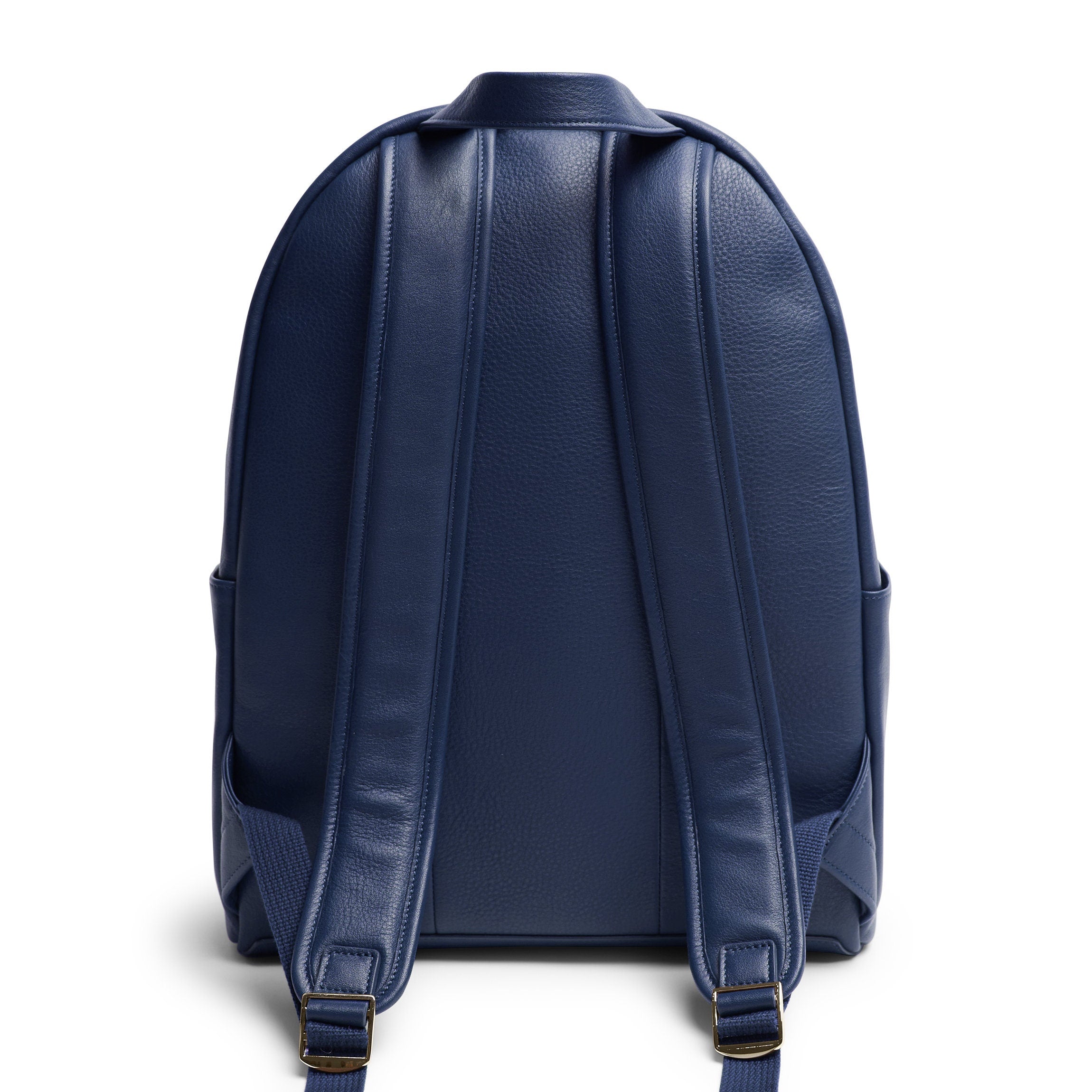 blue backpack leather straps Sloan Backpack