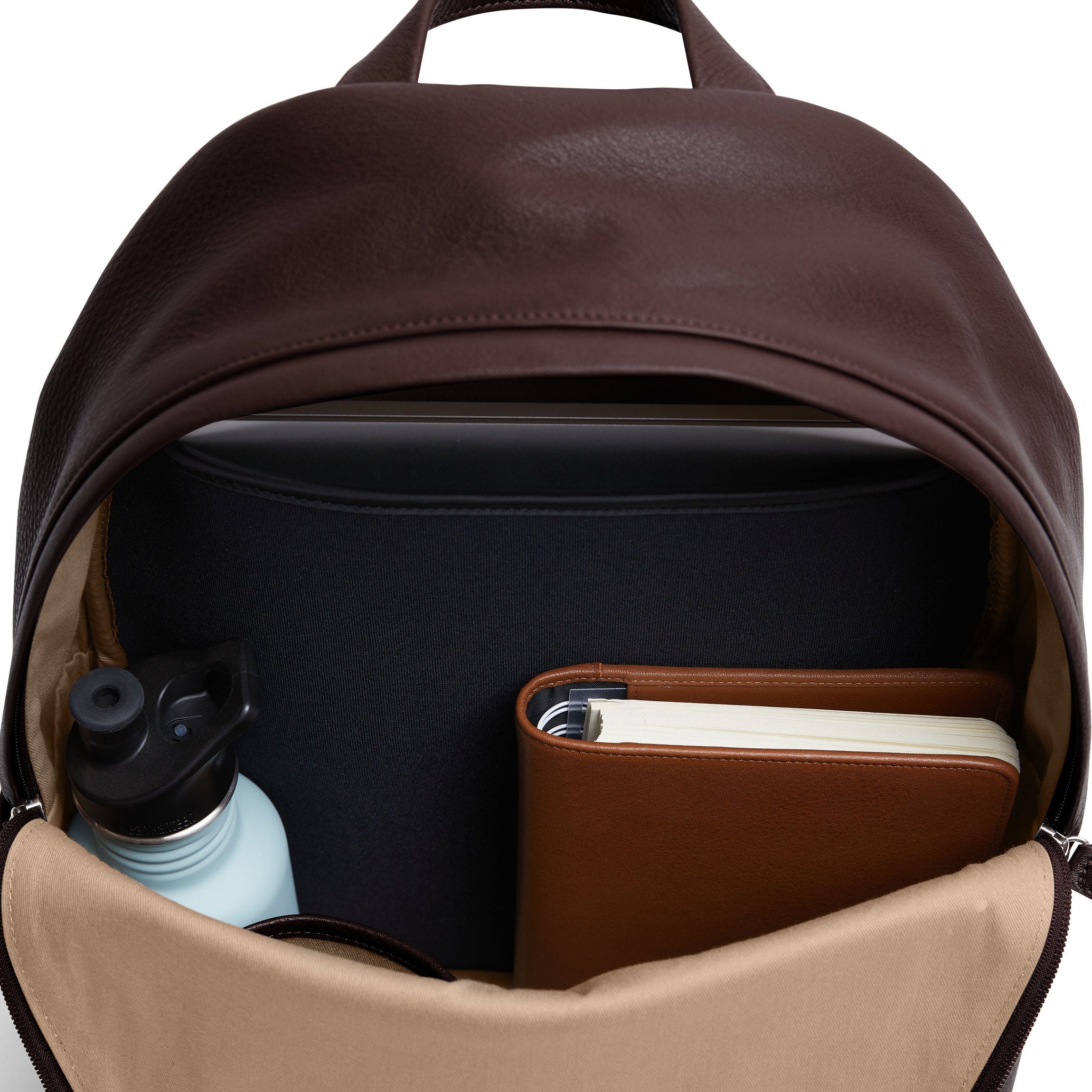 brown leather structured backpack Sloan Backpack