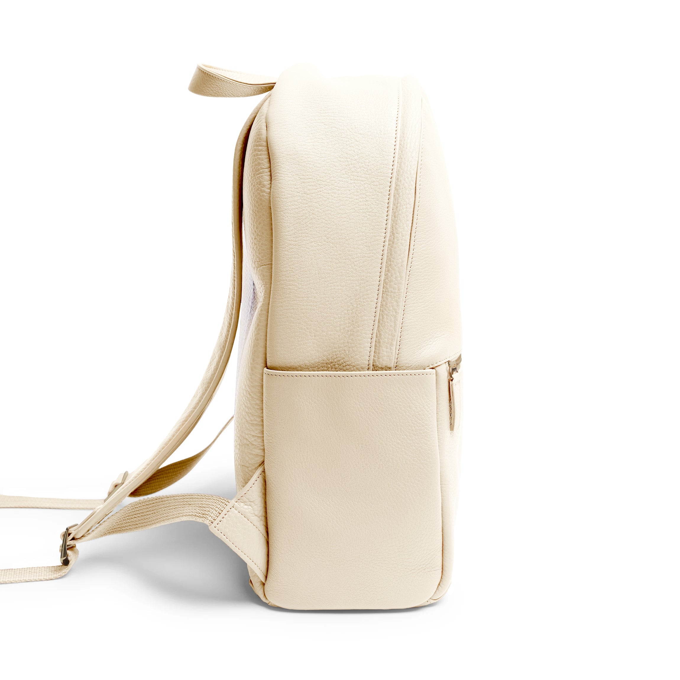 Beige Leather Nylon Backpack MEDIUM Light Italian Luxury Rose‎ ITALY BLUMARINE Mini Backpack | la Vie en Rose main image 2