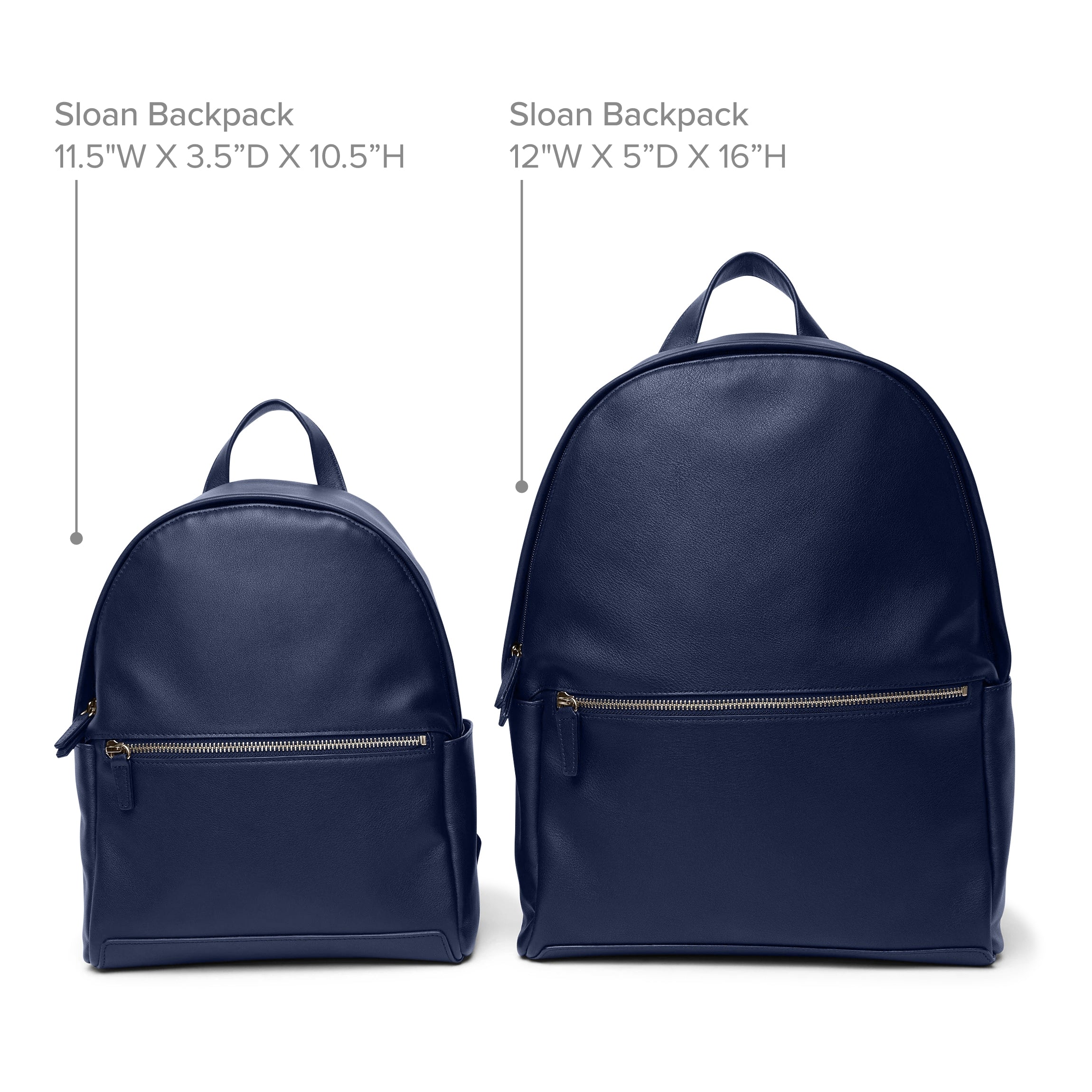 bristol small leather backpack navy Sloan Mini Backpack