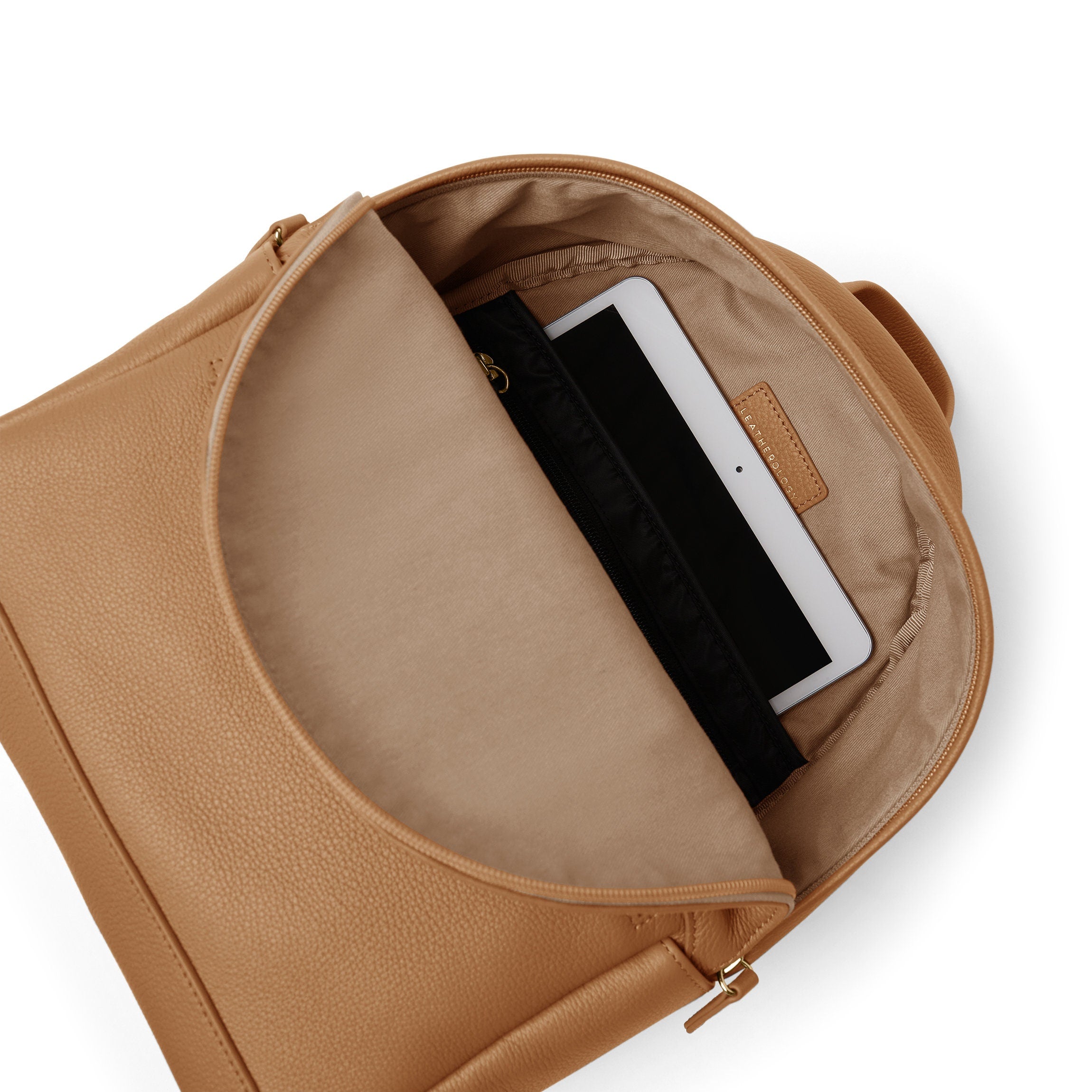 Sloan Mini Backpack | Full grain leather, compact everyday backpack, Leatherology Camel Sloan Mini Backpack | Full grain leather, compact everyday backpack, Leatherology Camel