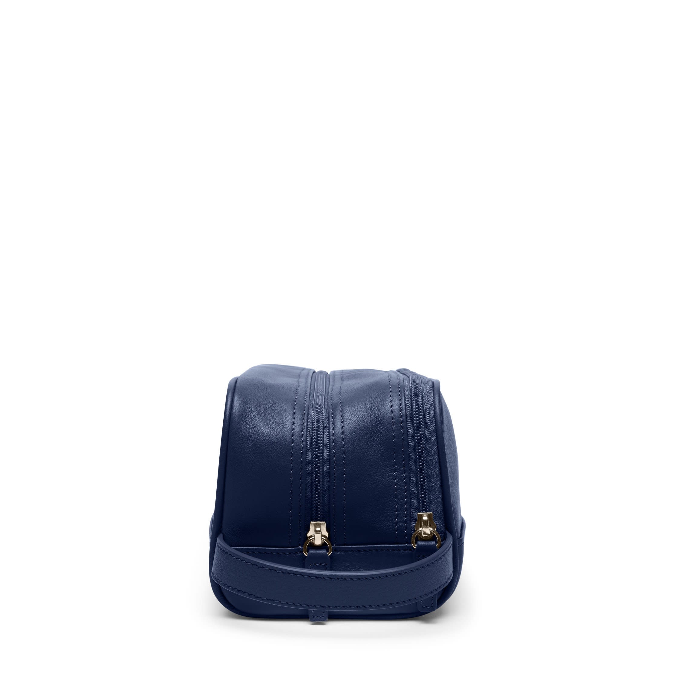 Small Double Zip Toiletry Bag | Full grain leather, compact