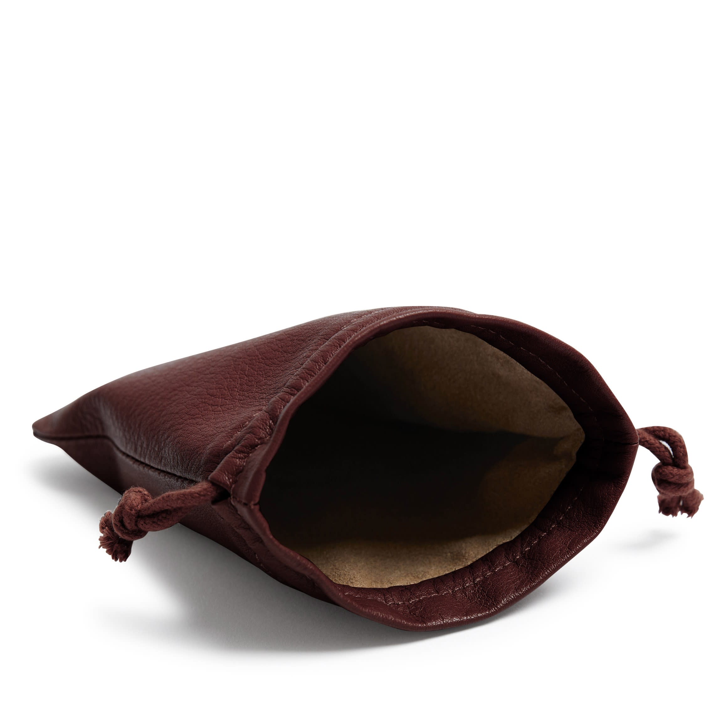 Flat Drawstring Pouch | Full grain leather, versatile storage