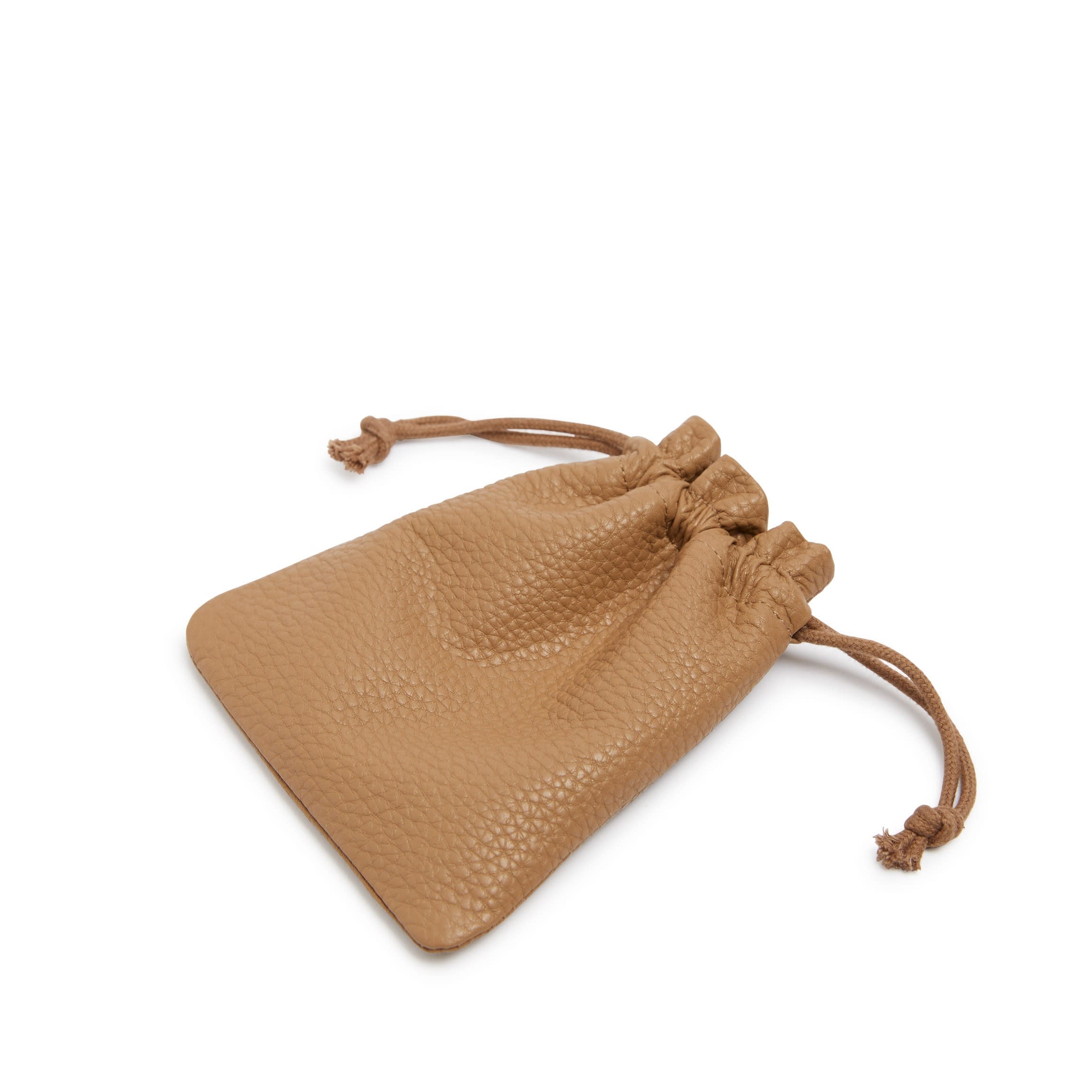 Flat Drawstring Pouch | Full grain leather, versatile storage