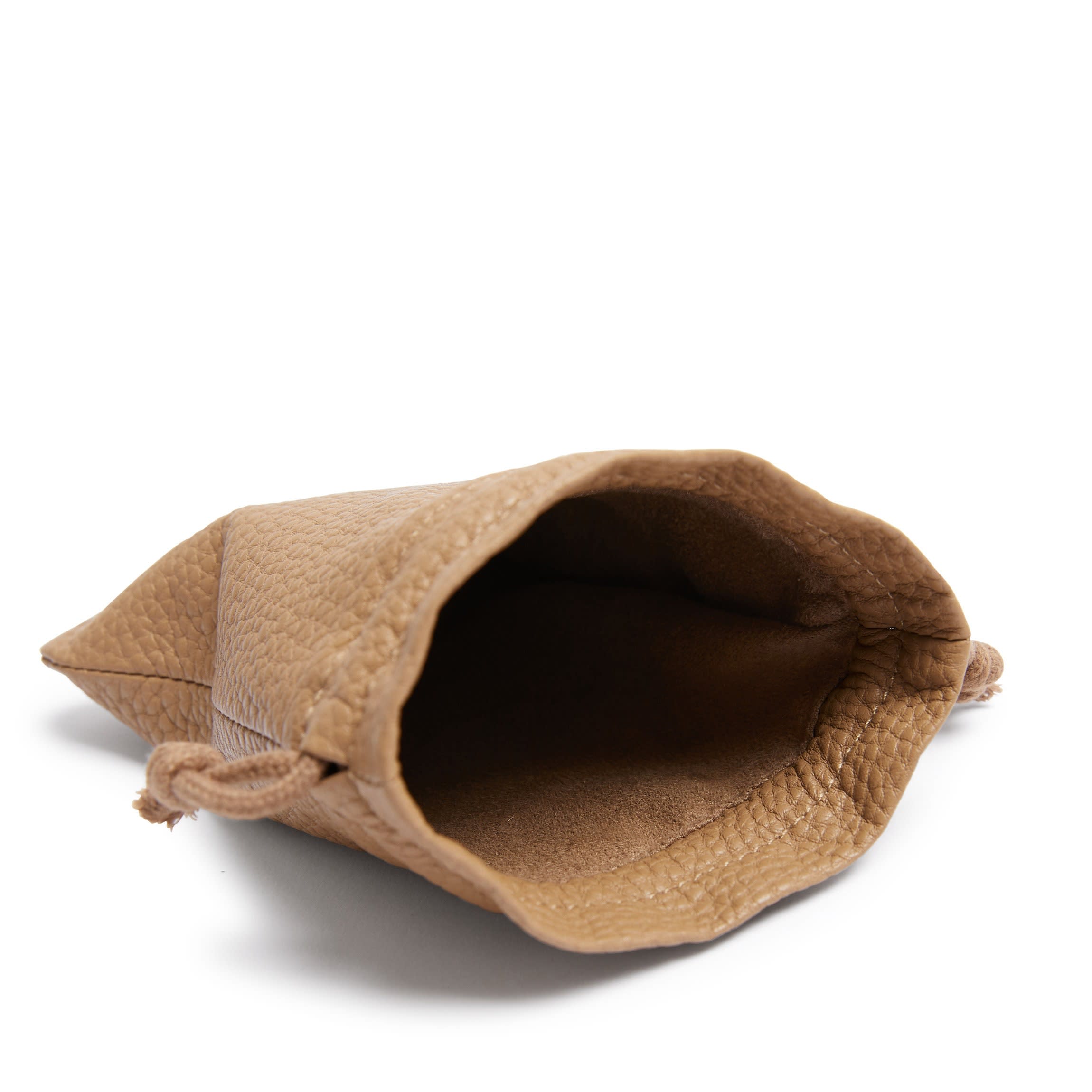 Flat Drawstring Pouch | Full grain leather, versatile storage