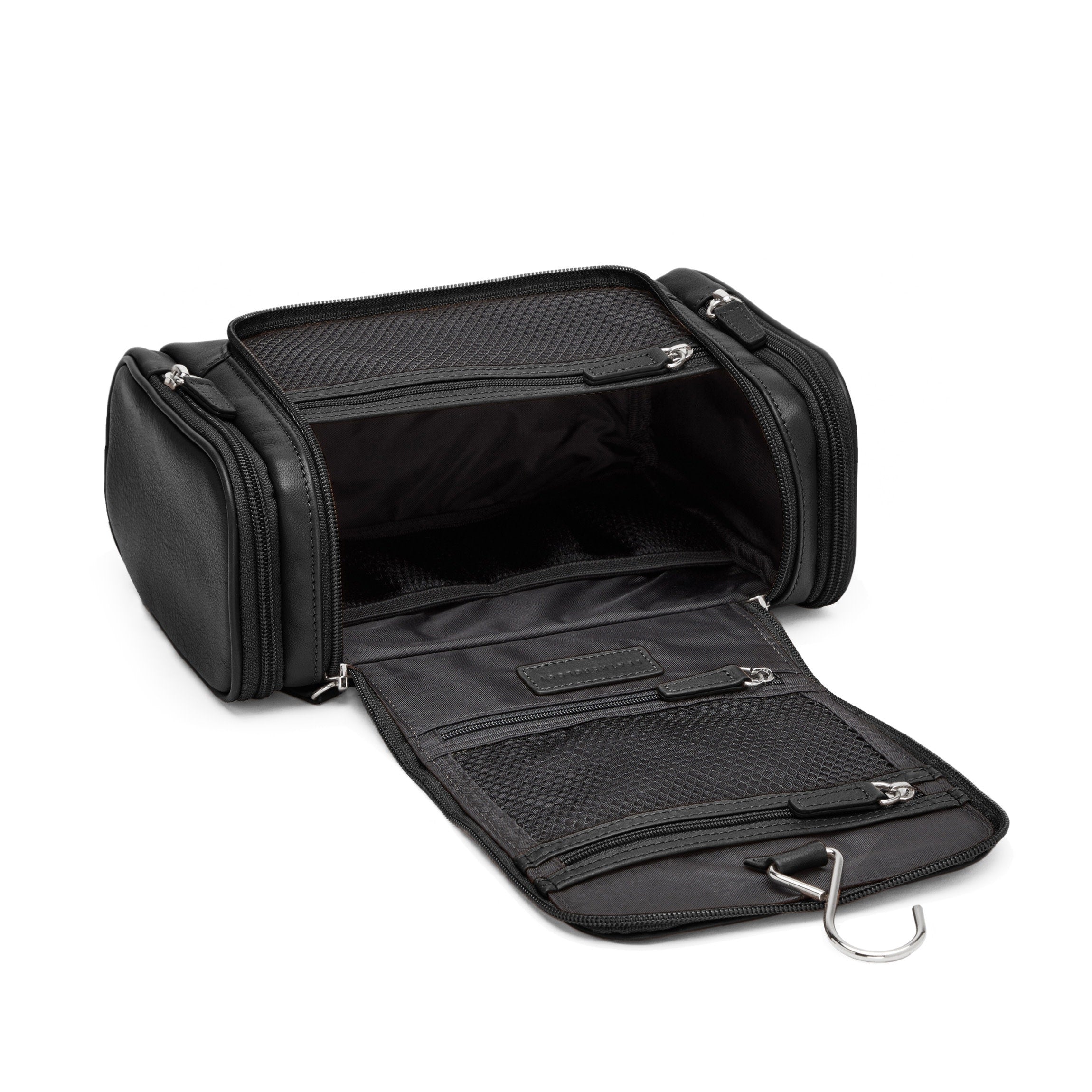 Small Hanging Toiletry Kit | Full Grain Leather Black Onyx Leatherology Small Hanging Toiletry Kit | Full Grain Leather Black Onyx Leatherology