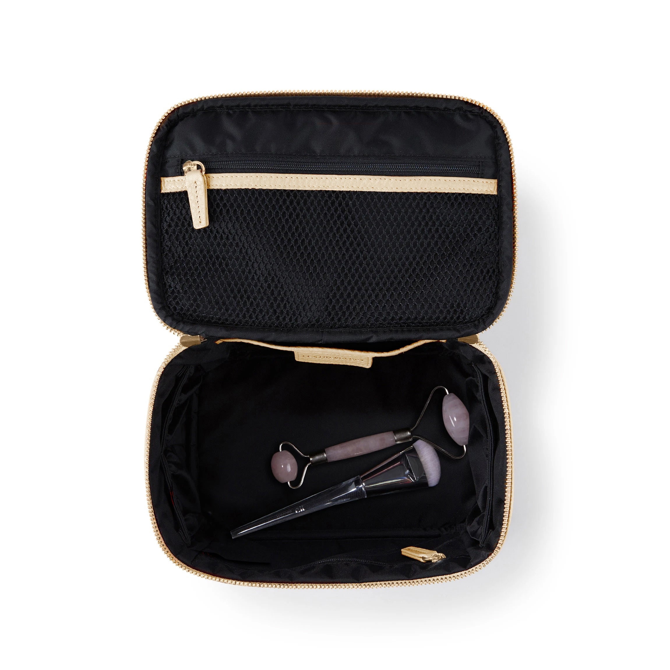 Small Train Case | Full Grain Leather, Compact Beauty Organizer