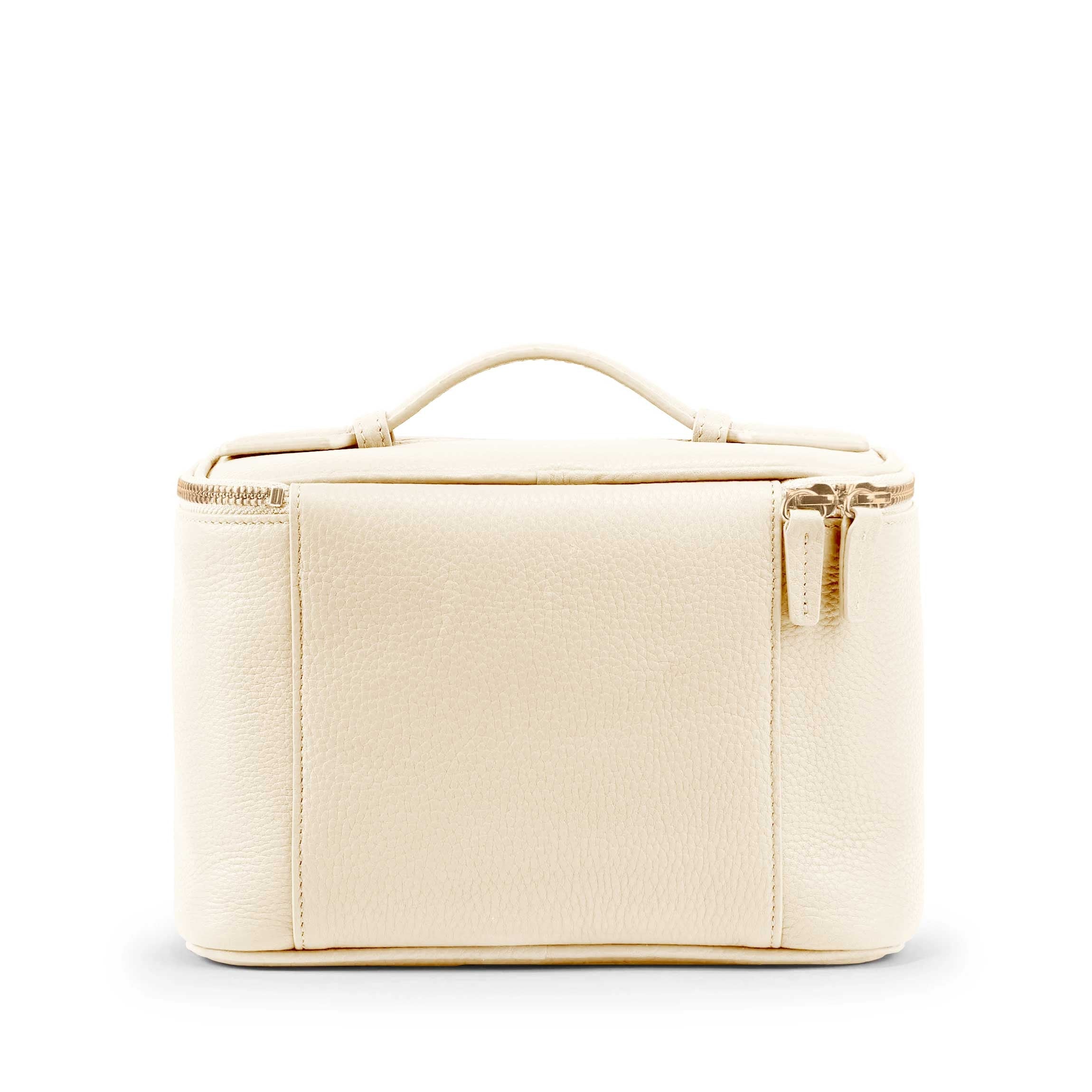 Small Train Case | Full grain leather, compact beauty organizer