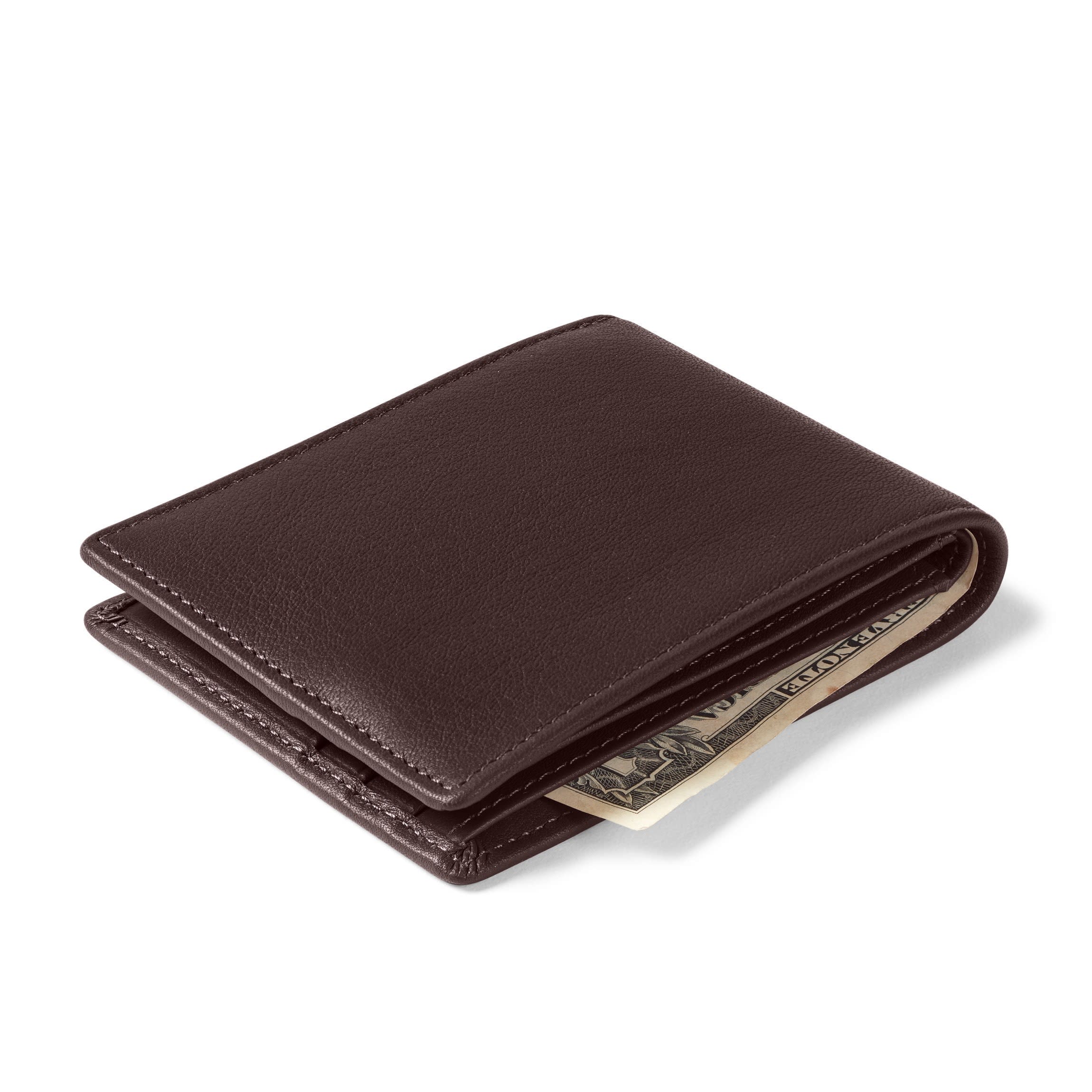 Napa Hide Mens Genuine Leather RFID Blocking Bifold Wallet - Brown
